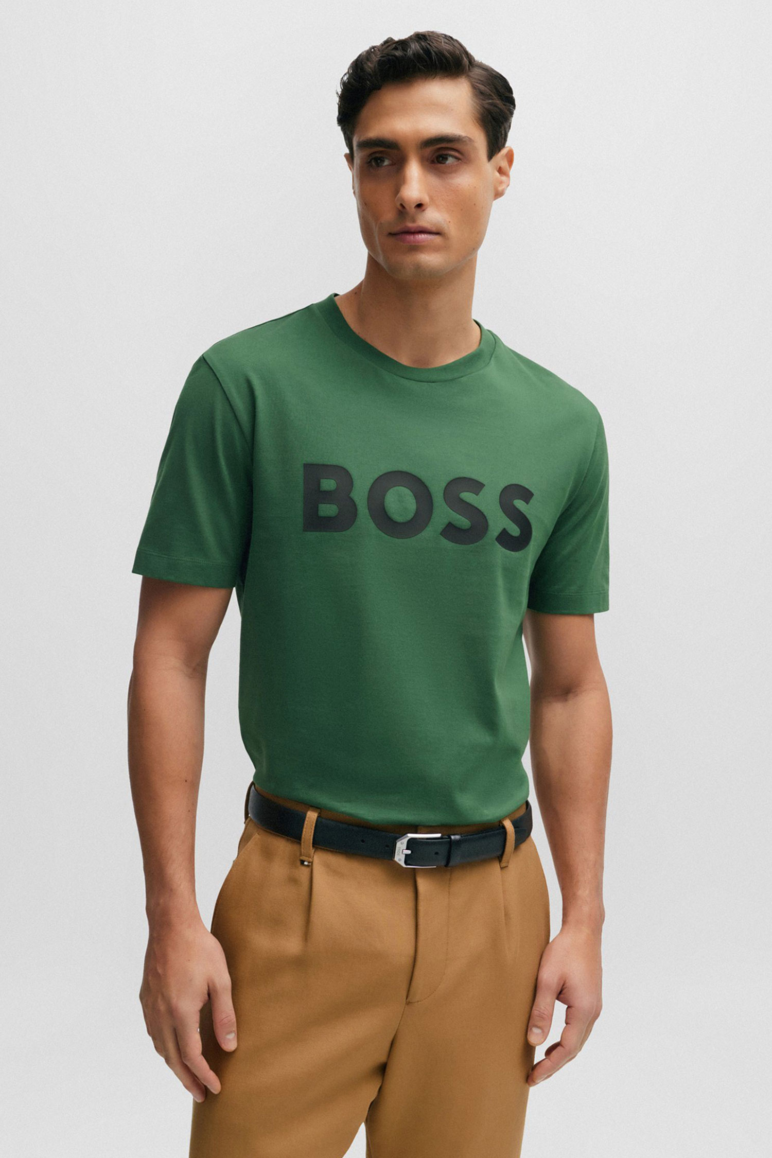 Мужская зеленая футболка BOSS 50495742;348