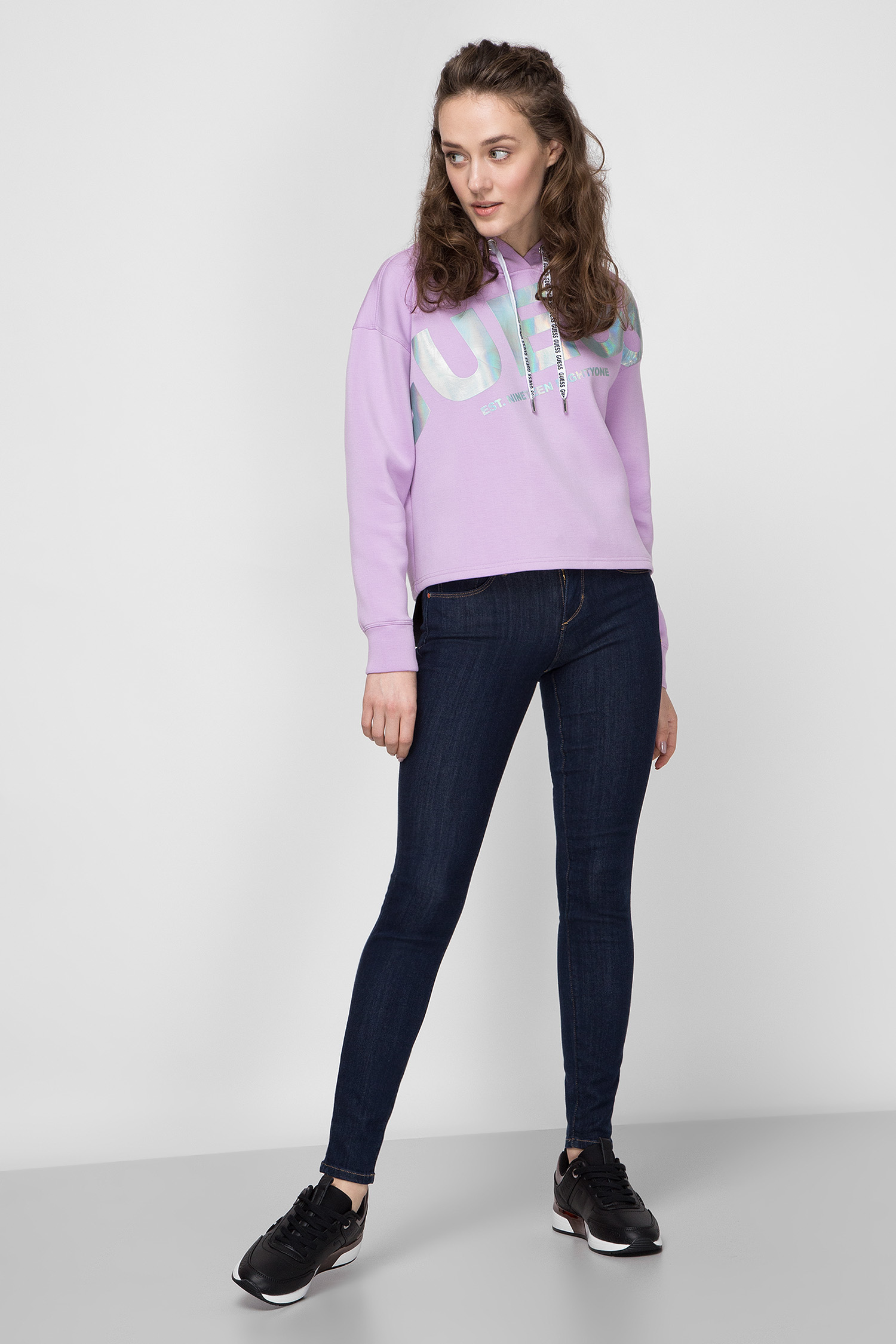 Женские темно-синие джинсы Annette Skinny High Guess W0GA99.D32J5;ECFD