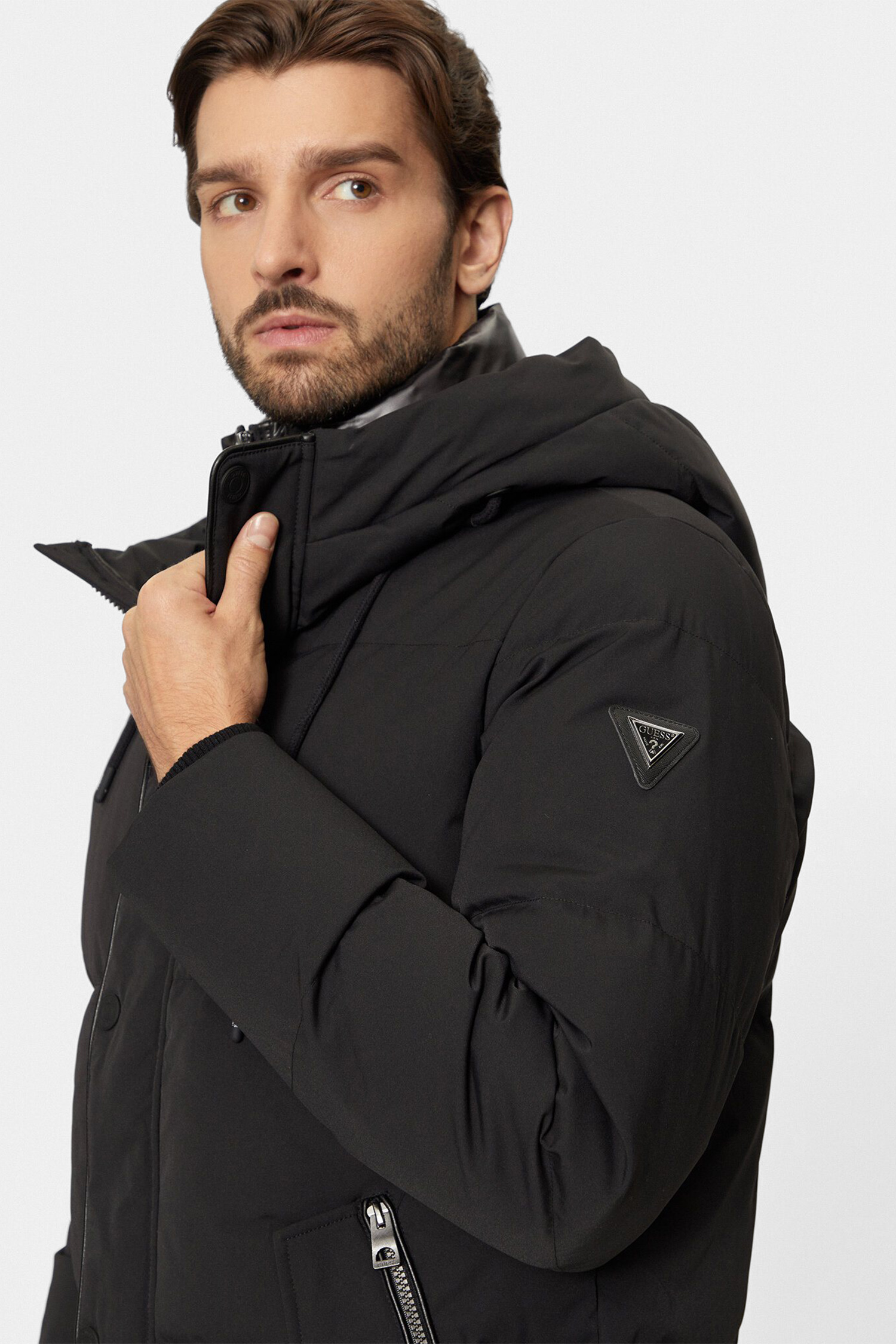 Мужская черная куртка Guess M4BL43.WGJR2;JBLK