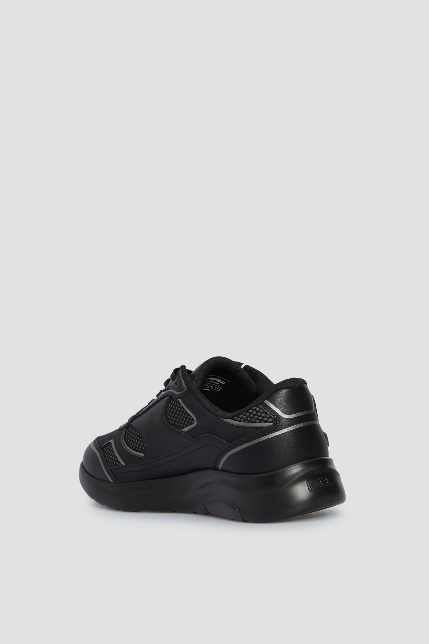 Мужские черные кожаные кроссовки Karl Lagerfeld 541475.855022;990