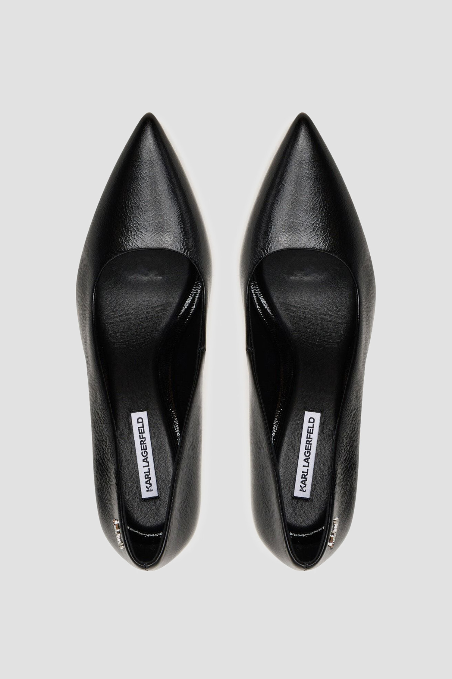Женские черные кожаные лодочки Karl Lagerfeld KL32011;100
