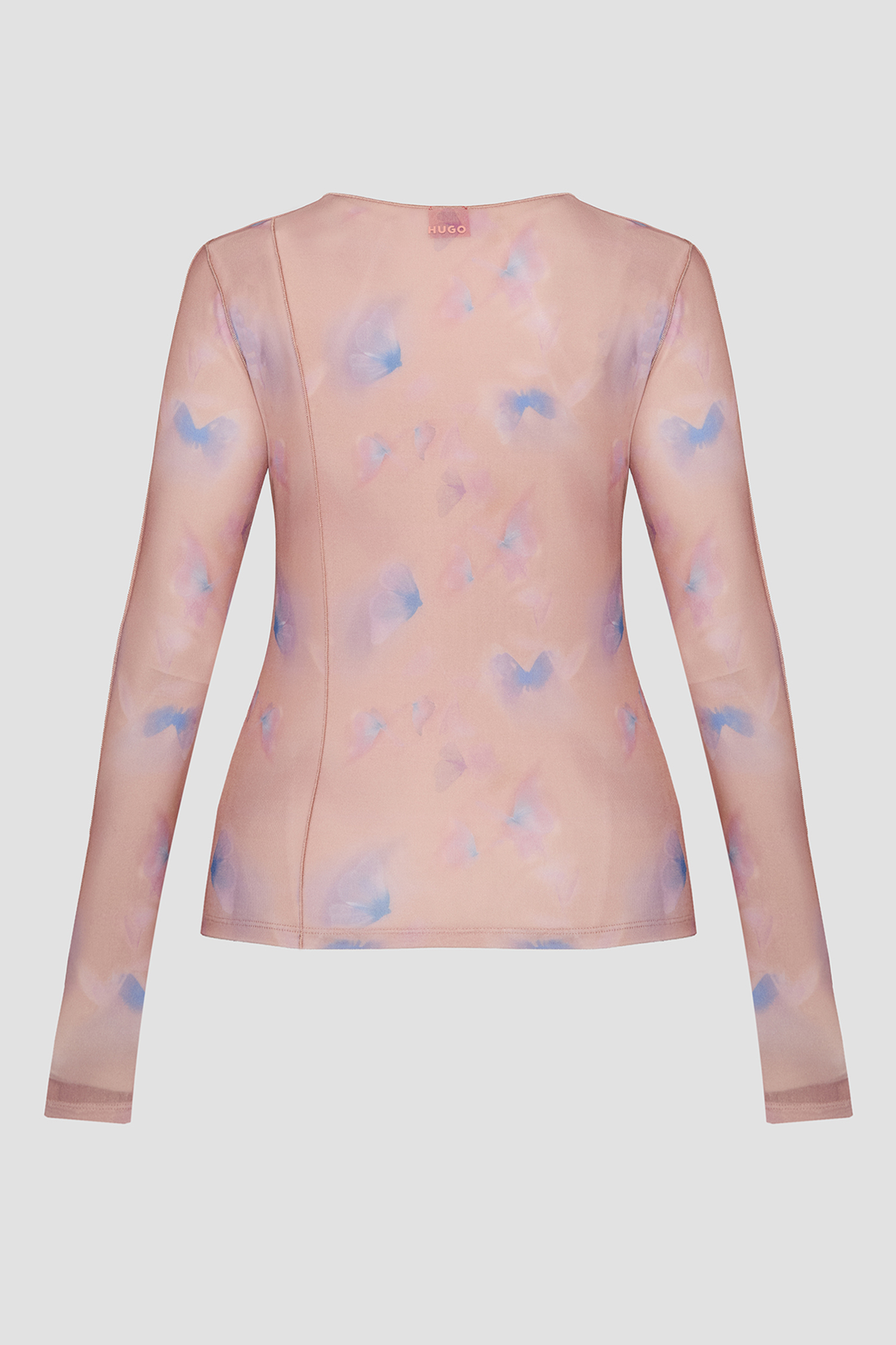 Женский бежевый лонгслив с узором HUGO 50530450;963