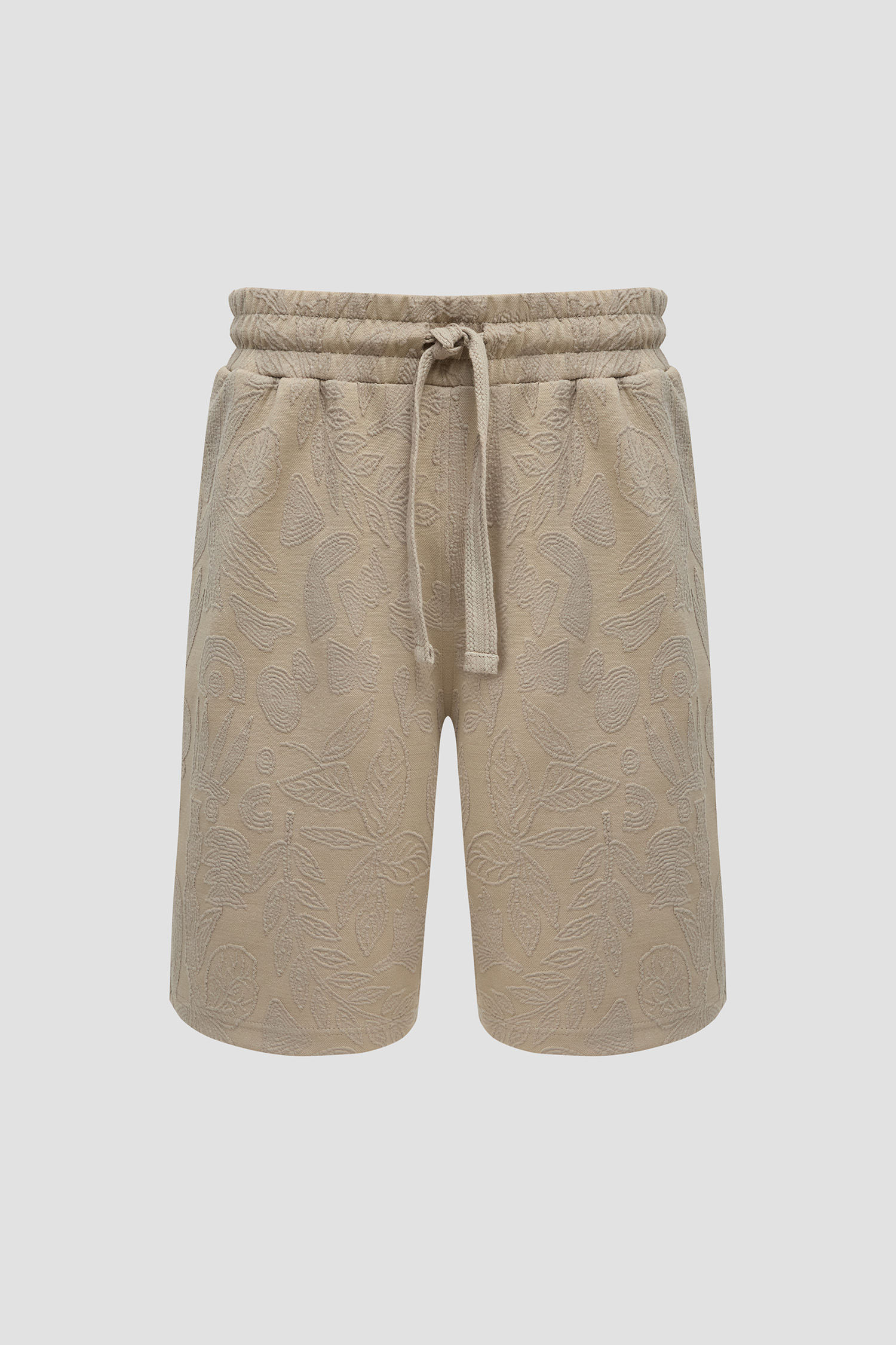 Мужские бежевые шорты с узором Guess M5GD56.KCS71;FJ8M