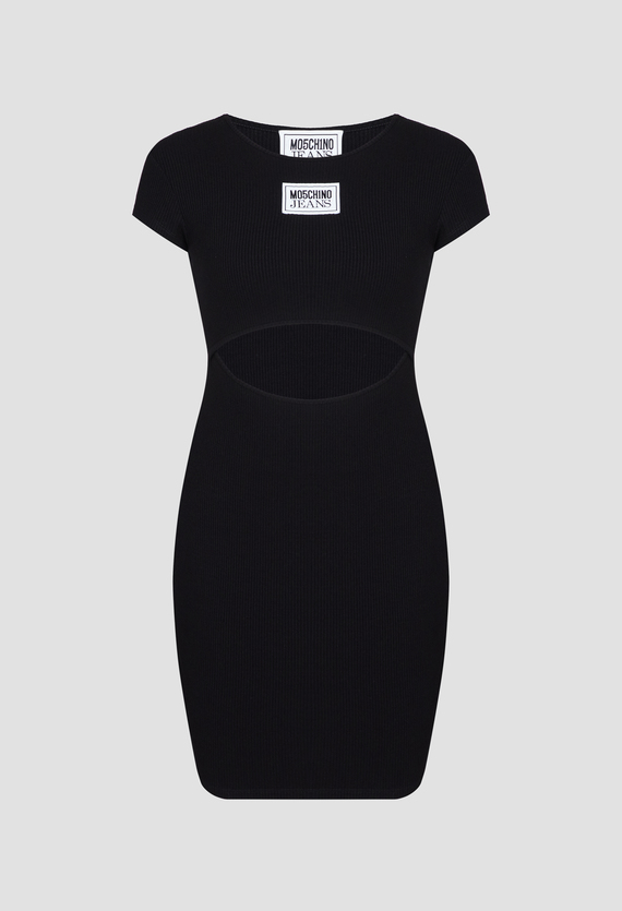 Женское черное платье Moschino A0433.3759;0555 — Ultrashop