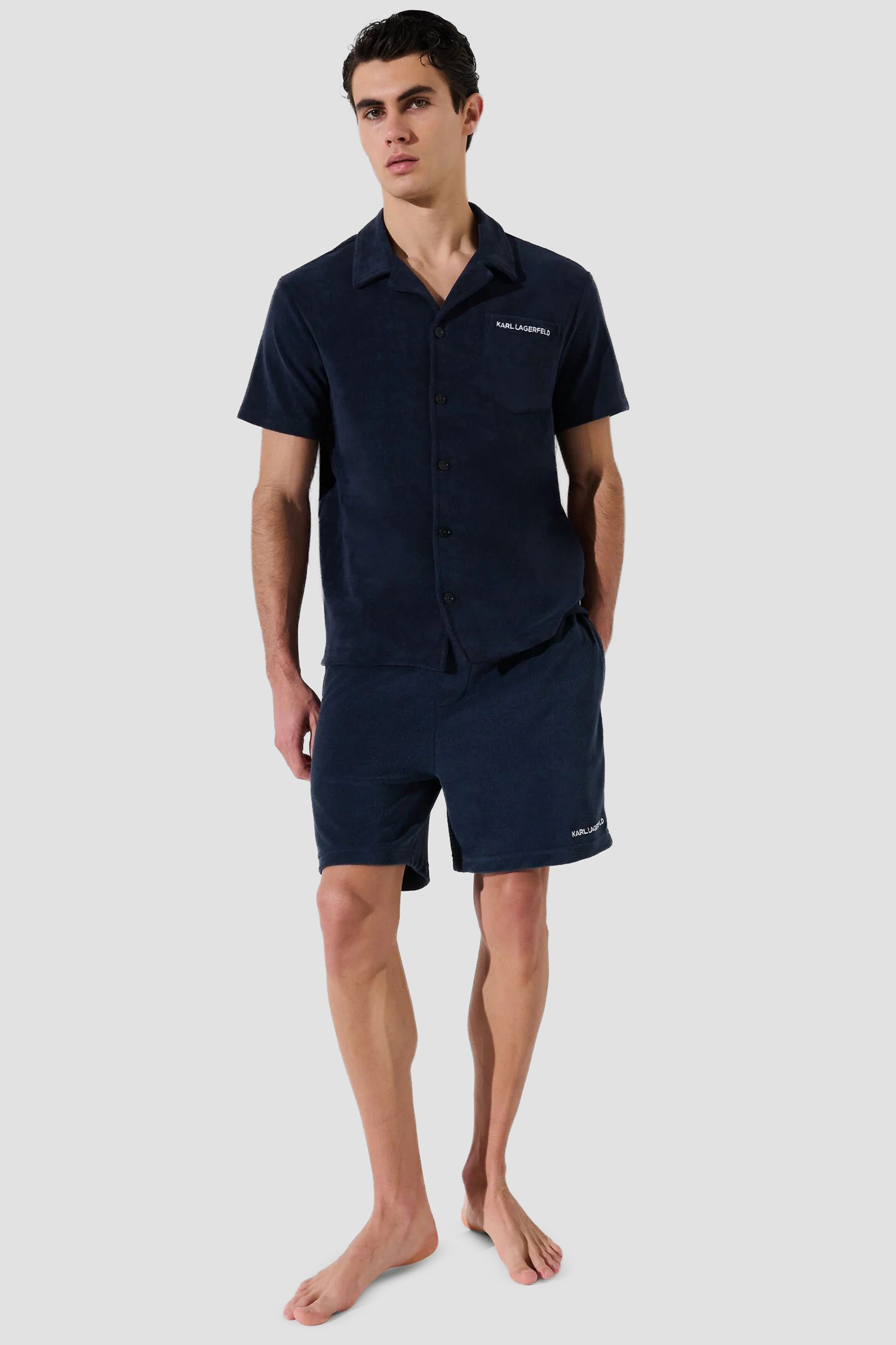 Мужские темно-синие шорты Karl Lagerfeld A3M46006;1WN