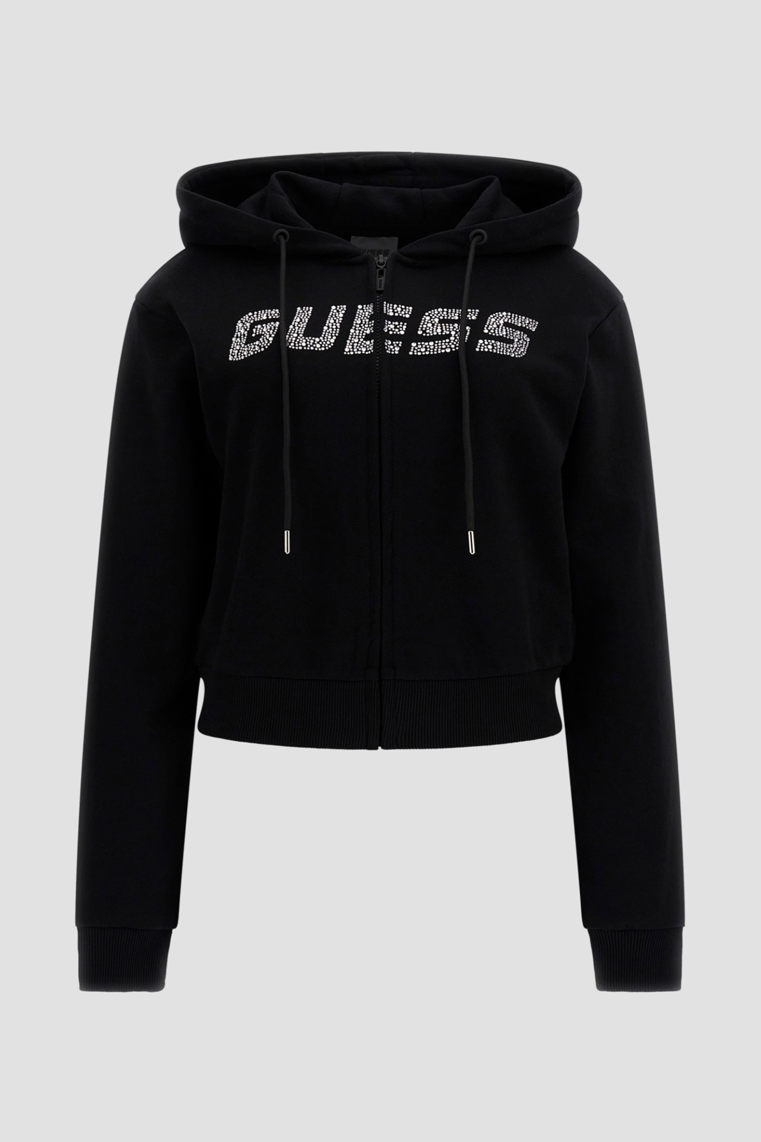 Жіноча чорна кофта на блискавці Guess V5GQ10.KCRP0;JBLK