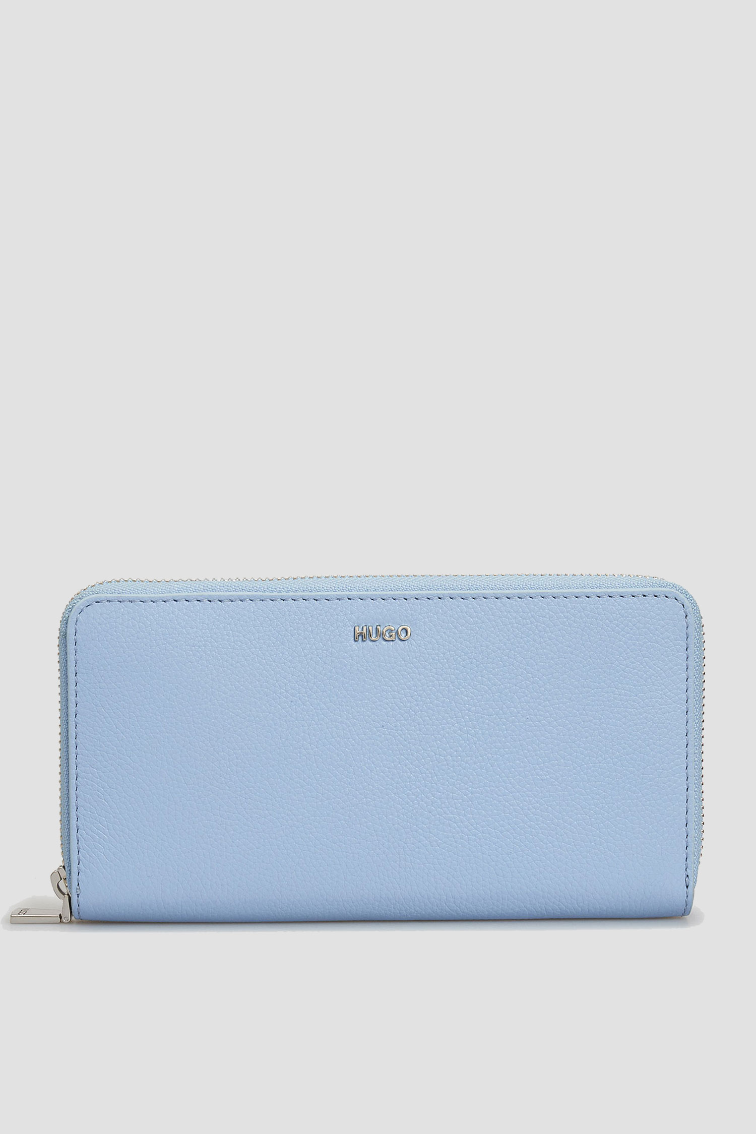 Жіночий блакитний шкіряний гаманець HUGO 50452324;451