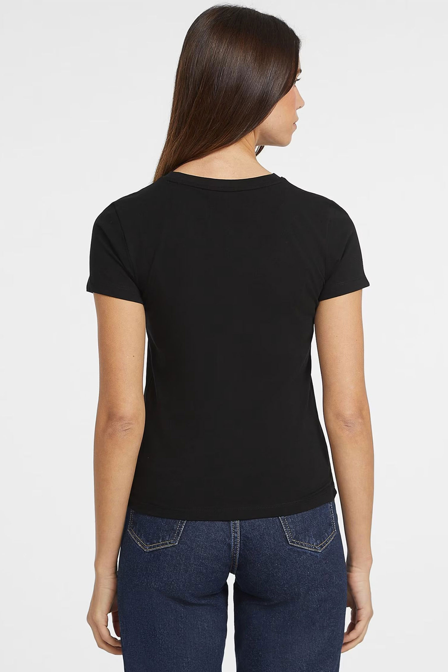 Жіноча чорна футболка Guess Jeans W4YI03.J1314;JBLK