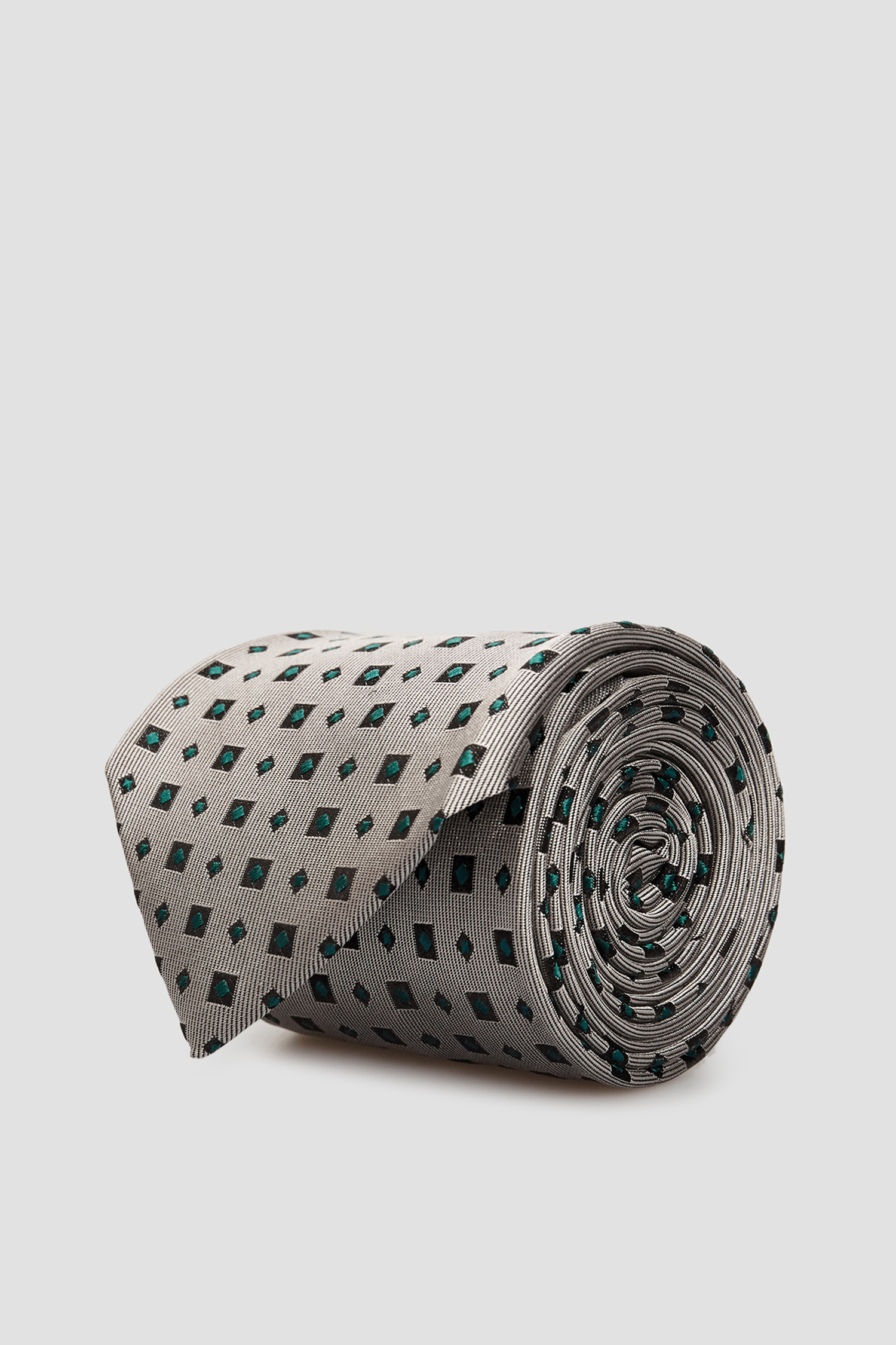 Сіра шовкова краватка з візерунком для хлопців BOSS 50455460;072