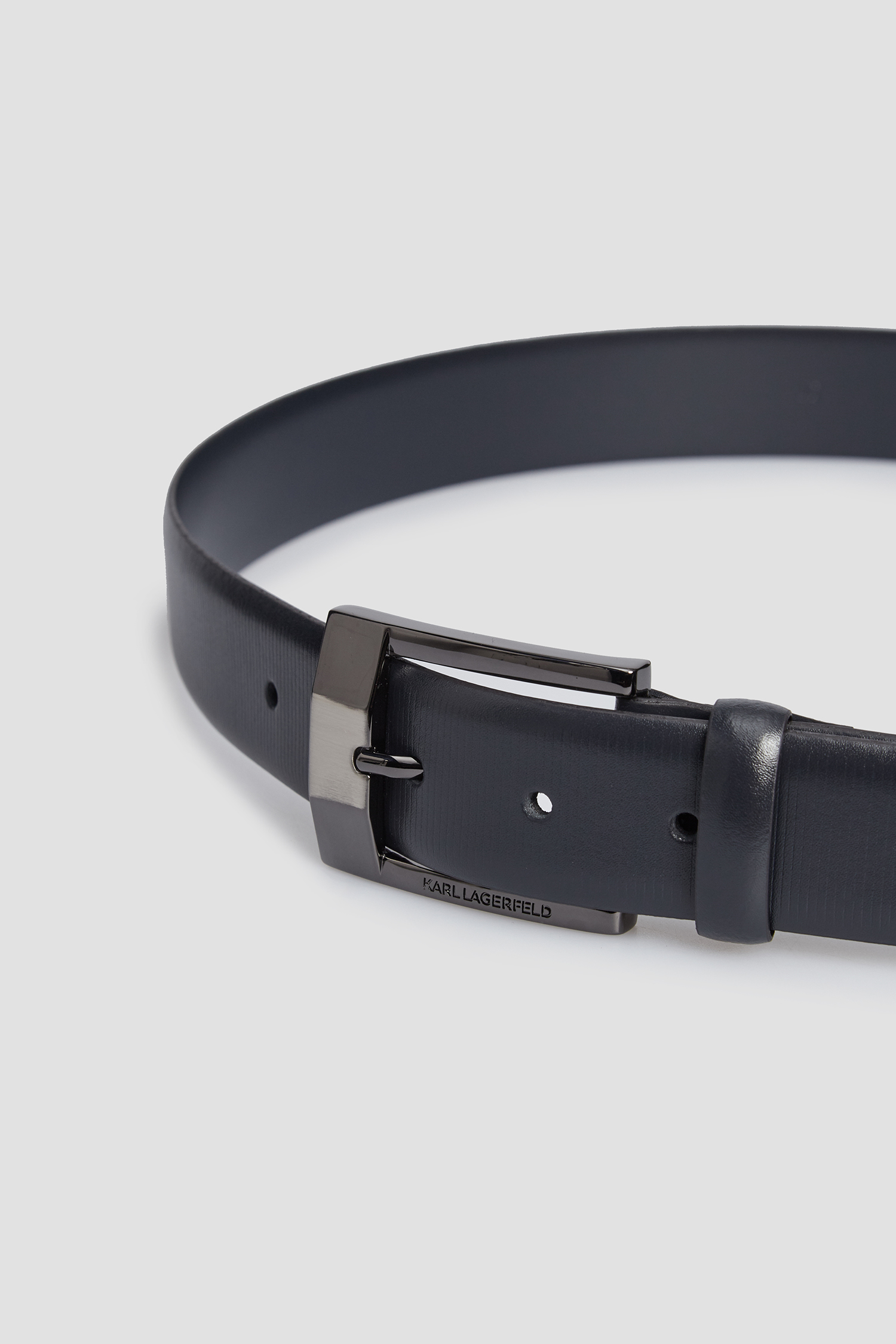 Мужской темно-синий кожаный ремень Karl Lagerfeld 502428.815300;690