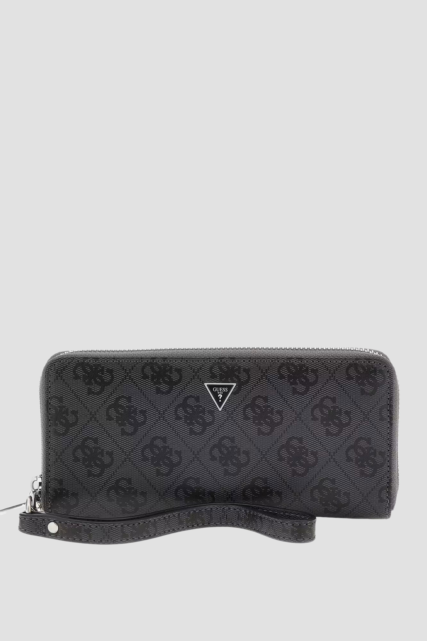 Чоловічий темно-сірий гаманець з візерунком Guess SMVELE.LEA77;BLA