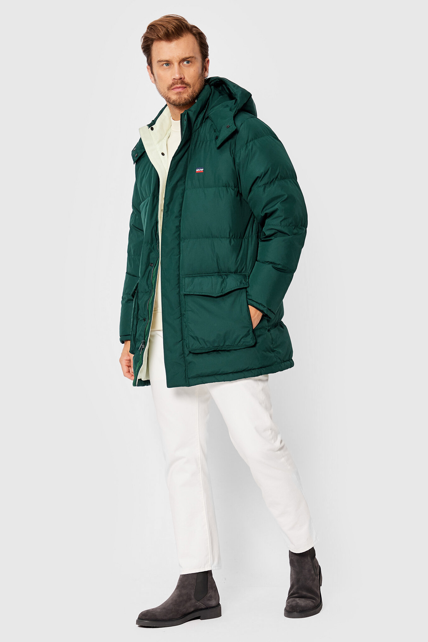 Мужской зеленый пуховик Levi’s® A0950;0005
