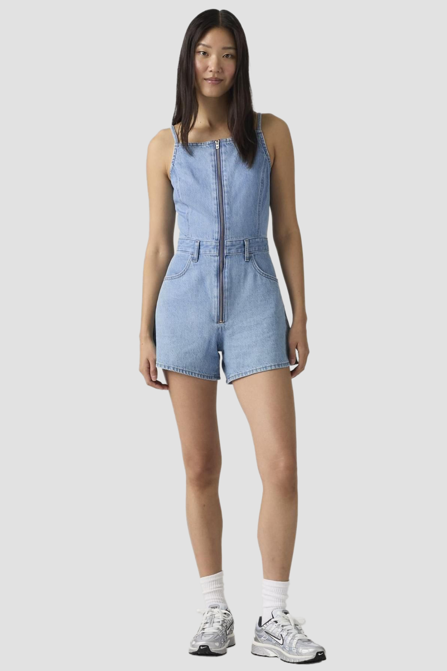 Женский голубой джинсовый комбинезон Levi’s® 005NW;0001