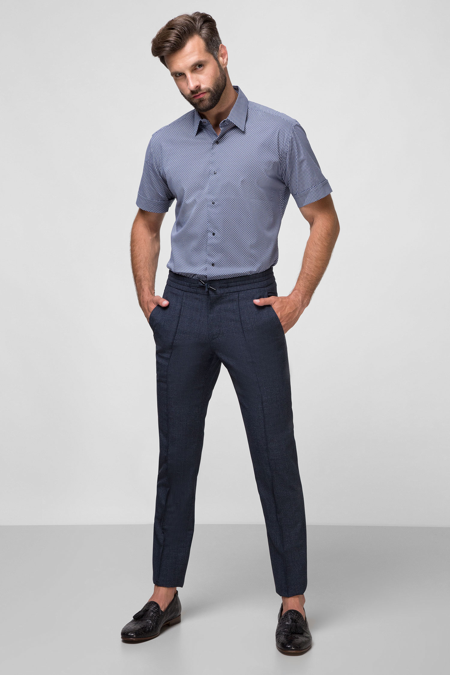 Мужская темно-синяя рубашка Karl Lagerfeld 681610.606500;690