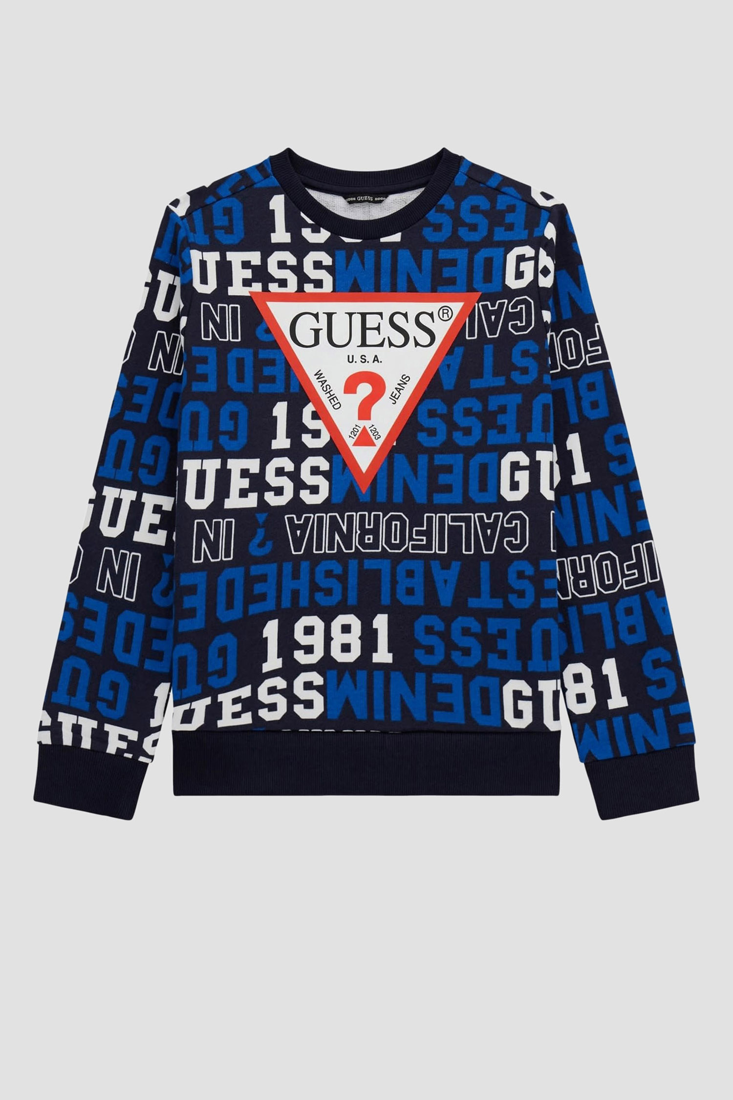 Дитячий світшот з візерунком Guess Kids L4YQ02.KA6R3;PI95