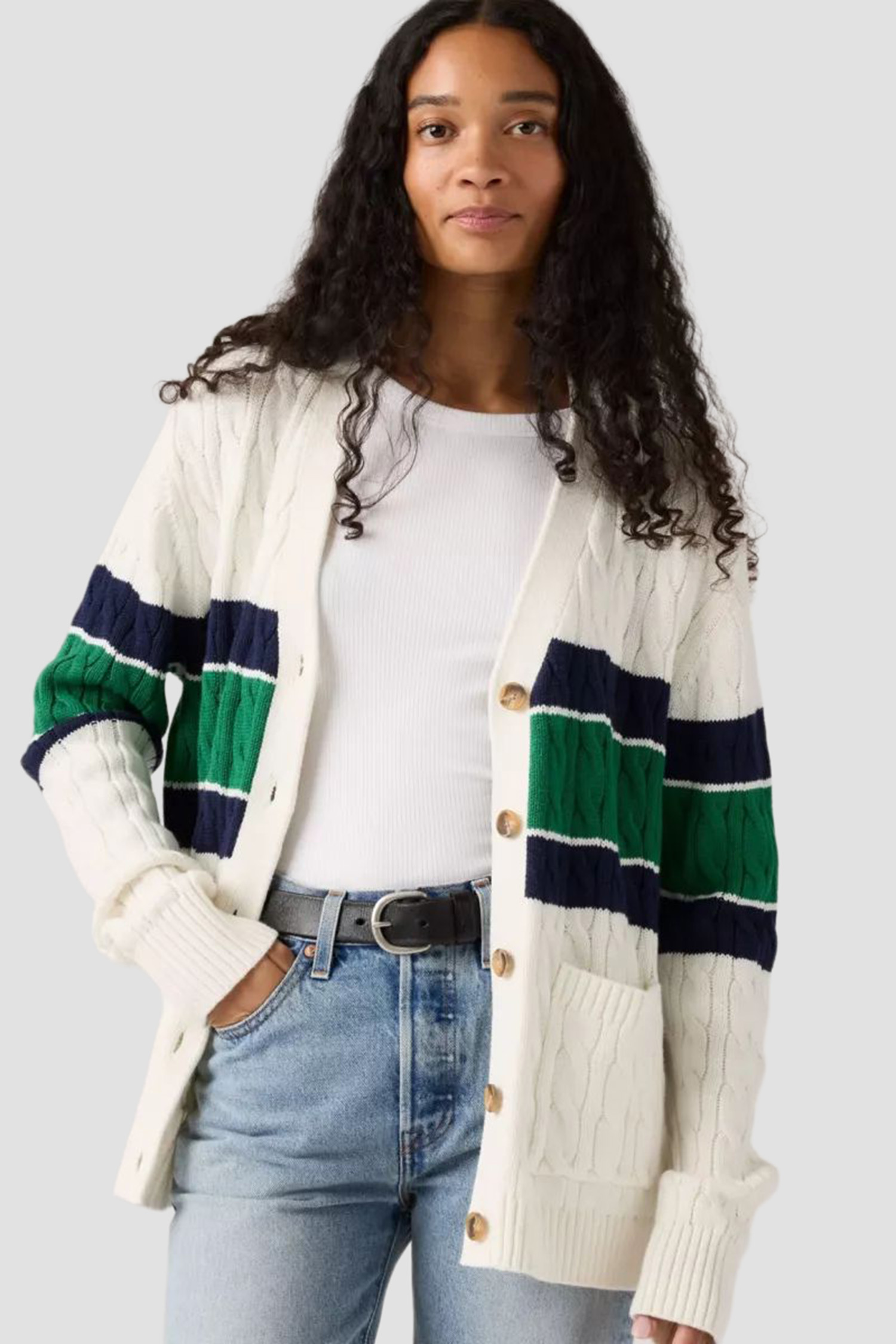 Женский белый кардиган Levi’s® 000O0;0007