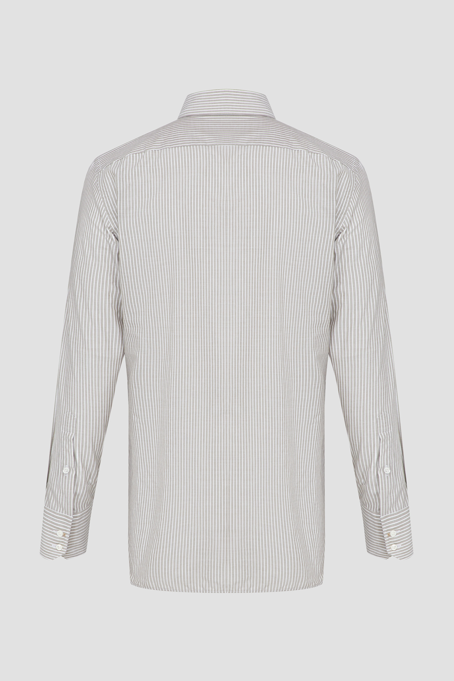 Мужская серая рубашка в полоску BOSS 50514220;344