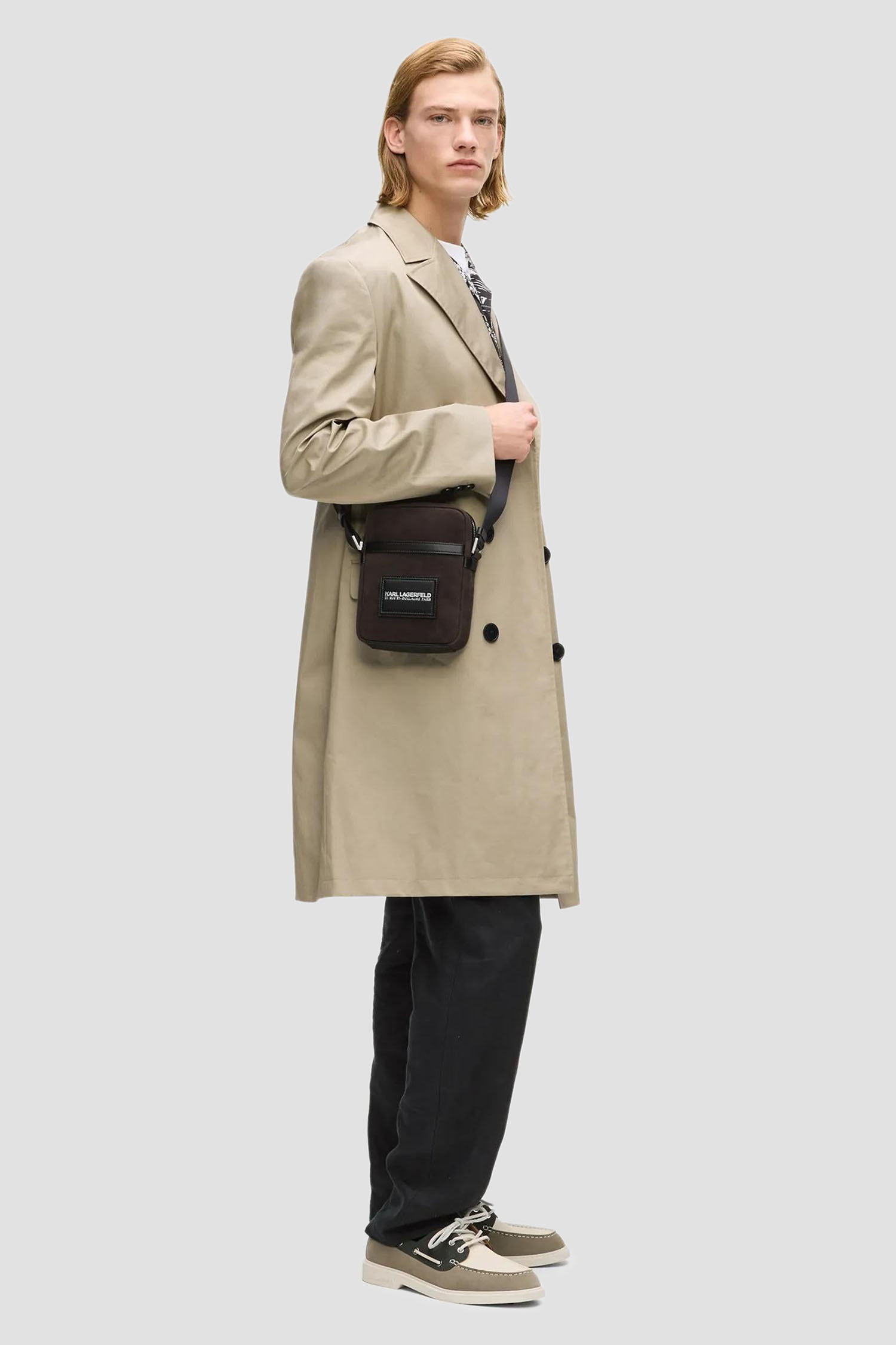 Мужская темно-коричневая сумка Karl Lagerfeld B2M30199;2FI