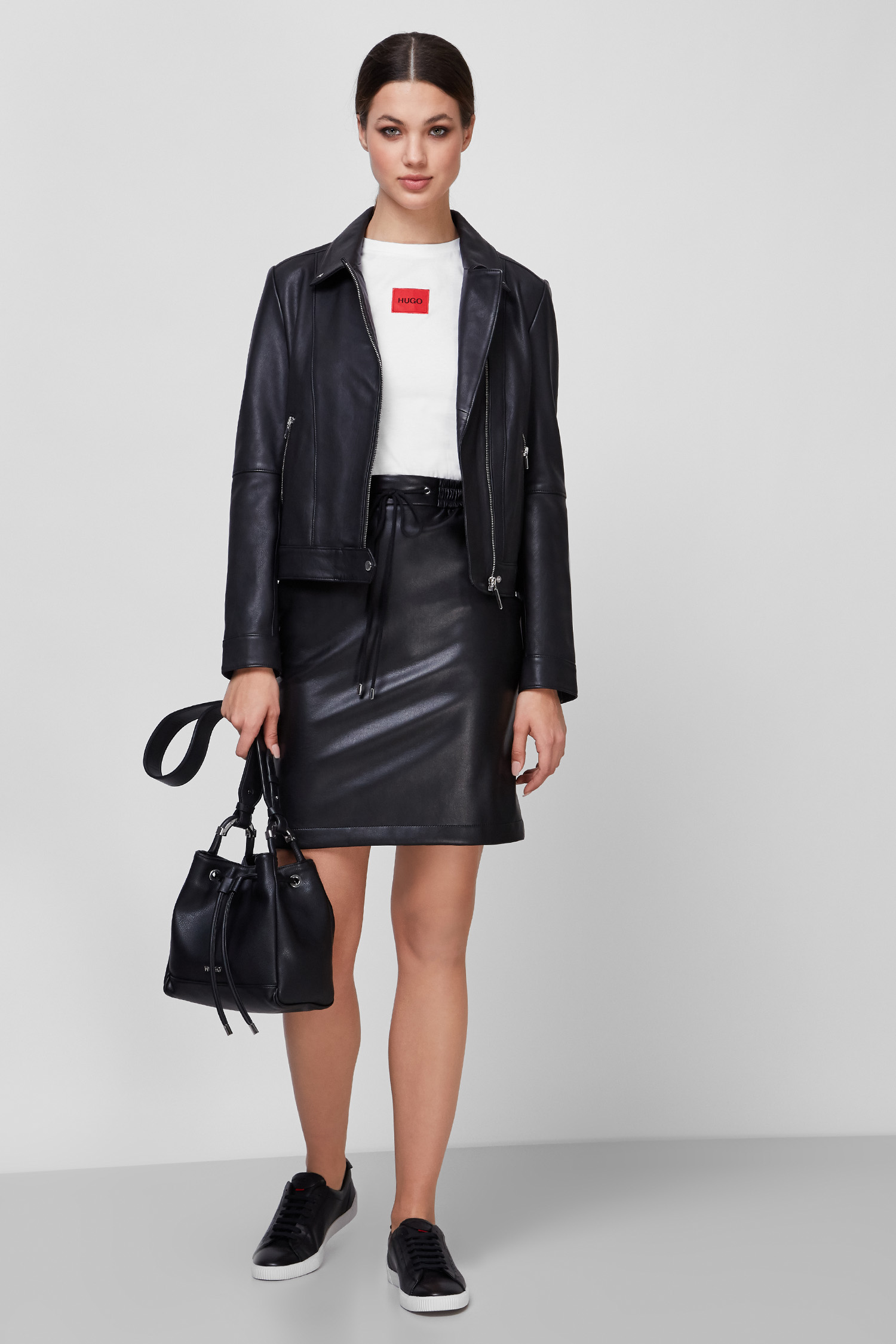 Женская черная юбка HUGO 50443141;001