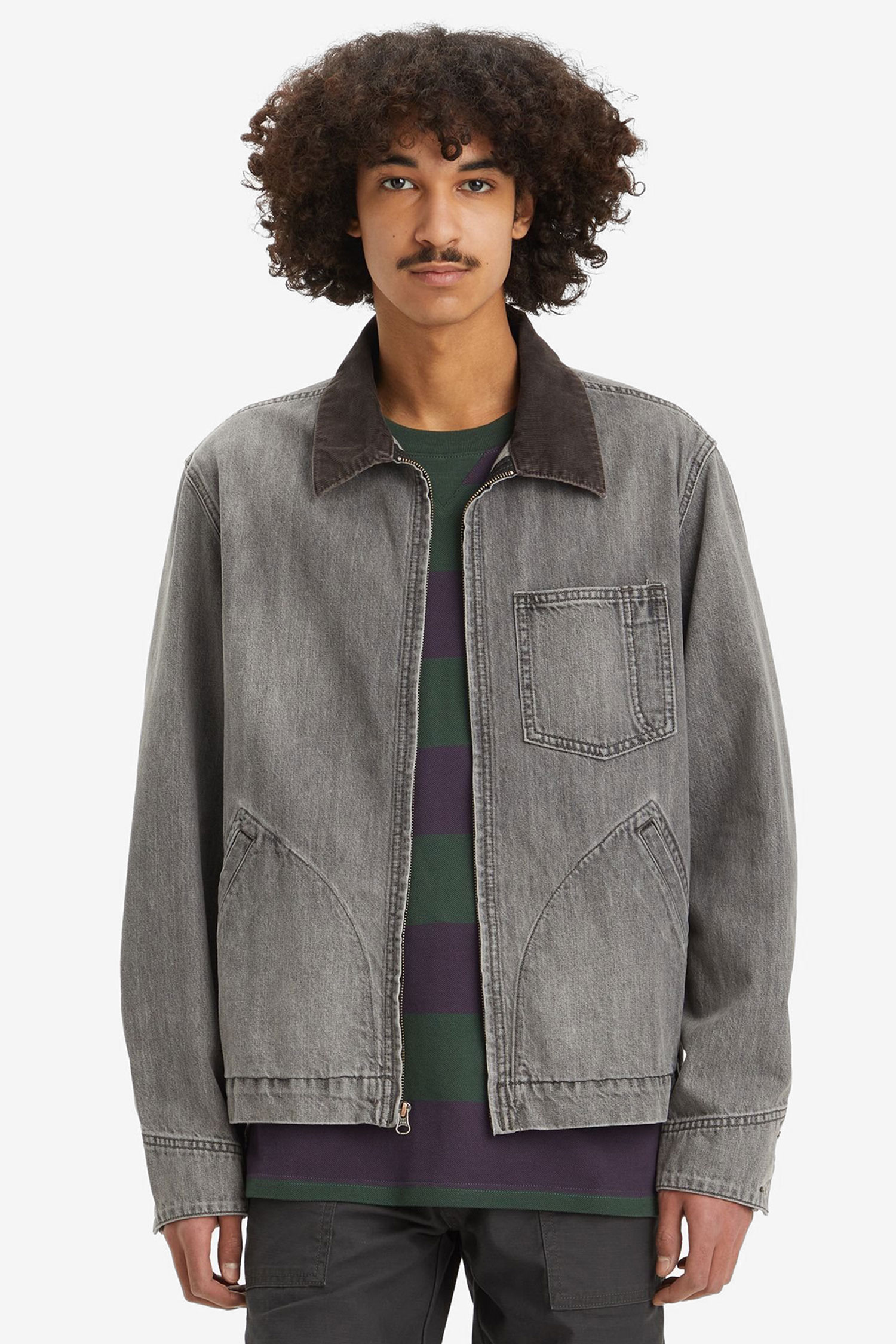Мужская серая джинсовая куртка Levi’s® A8635;0000