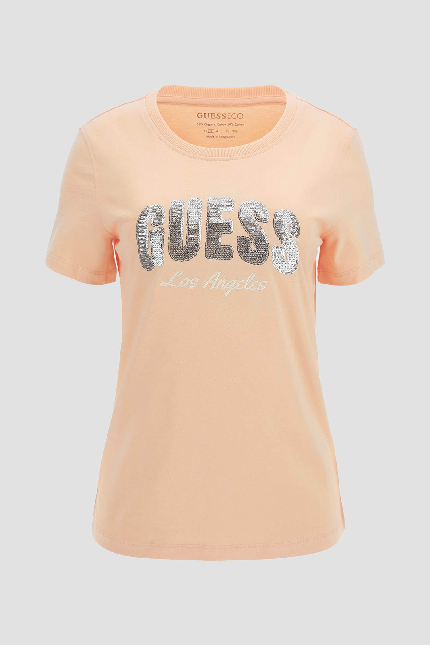 Женская персиковая футболка Guess W4GI31.I3Z14;G6J4