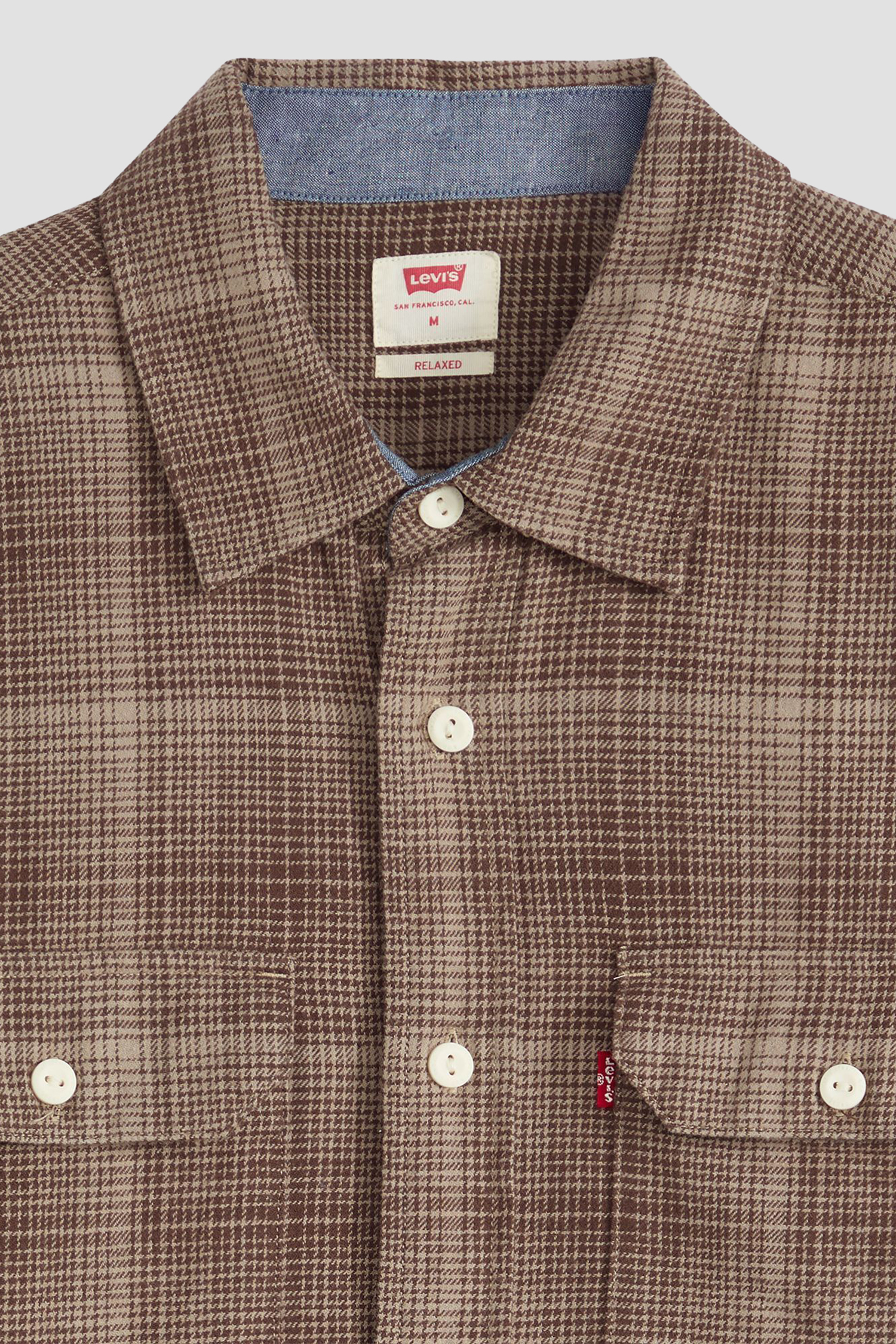 Мужская коричневая рубашка в клетку Levi’s® 19587;0364
