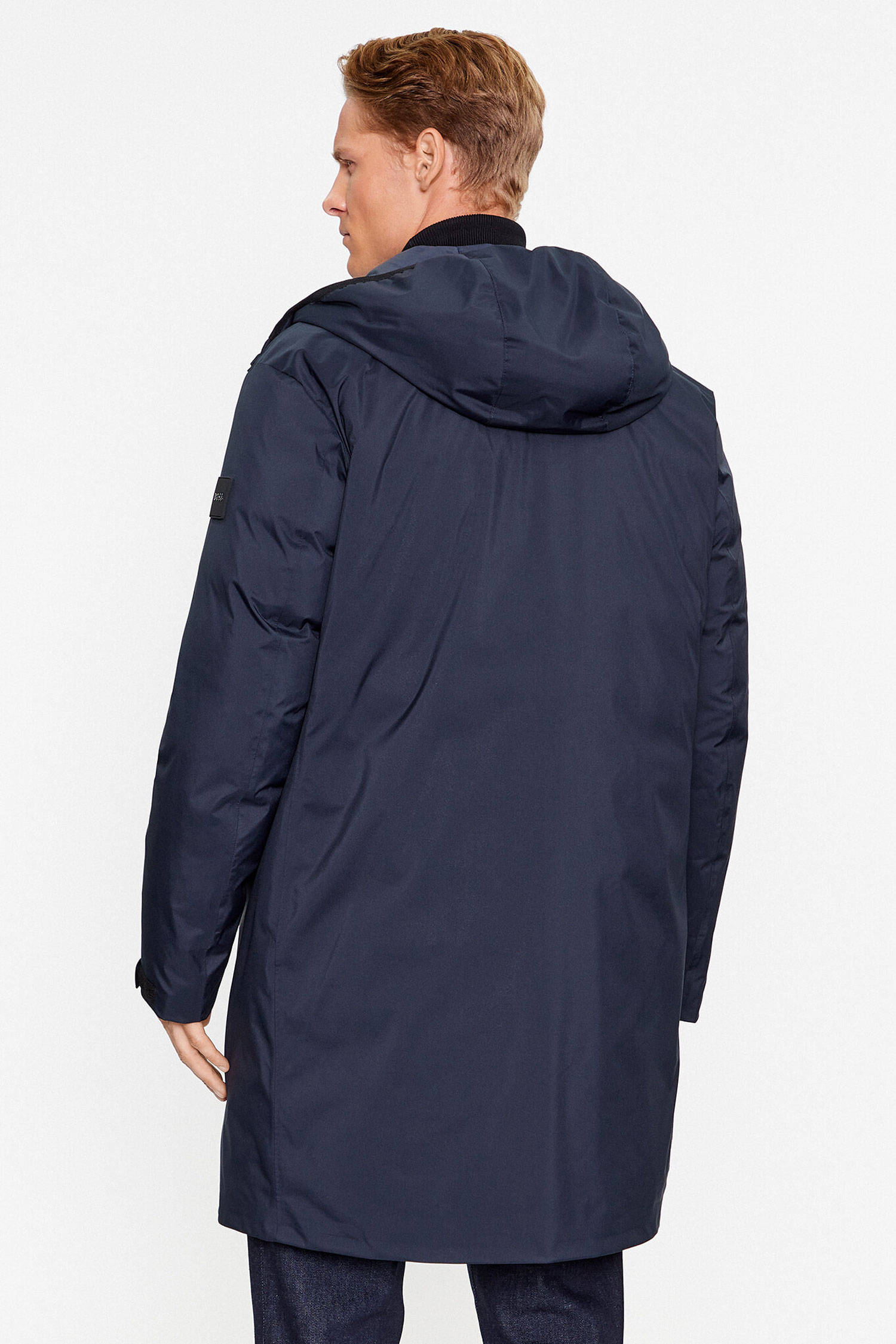 Мужской темно-синий пуховик BOSS 50493650;404