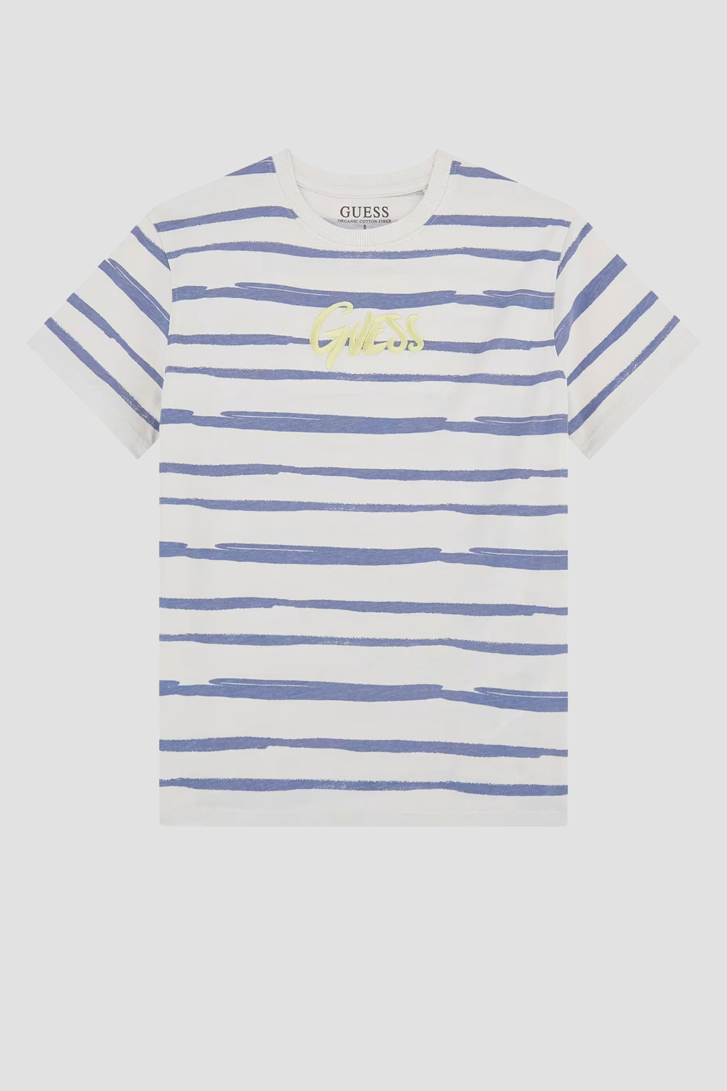 Детская белая футболка в полоску Guess Kids L5GI16.K8HM4;PJ10