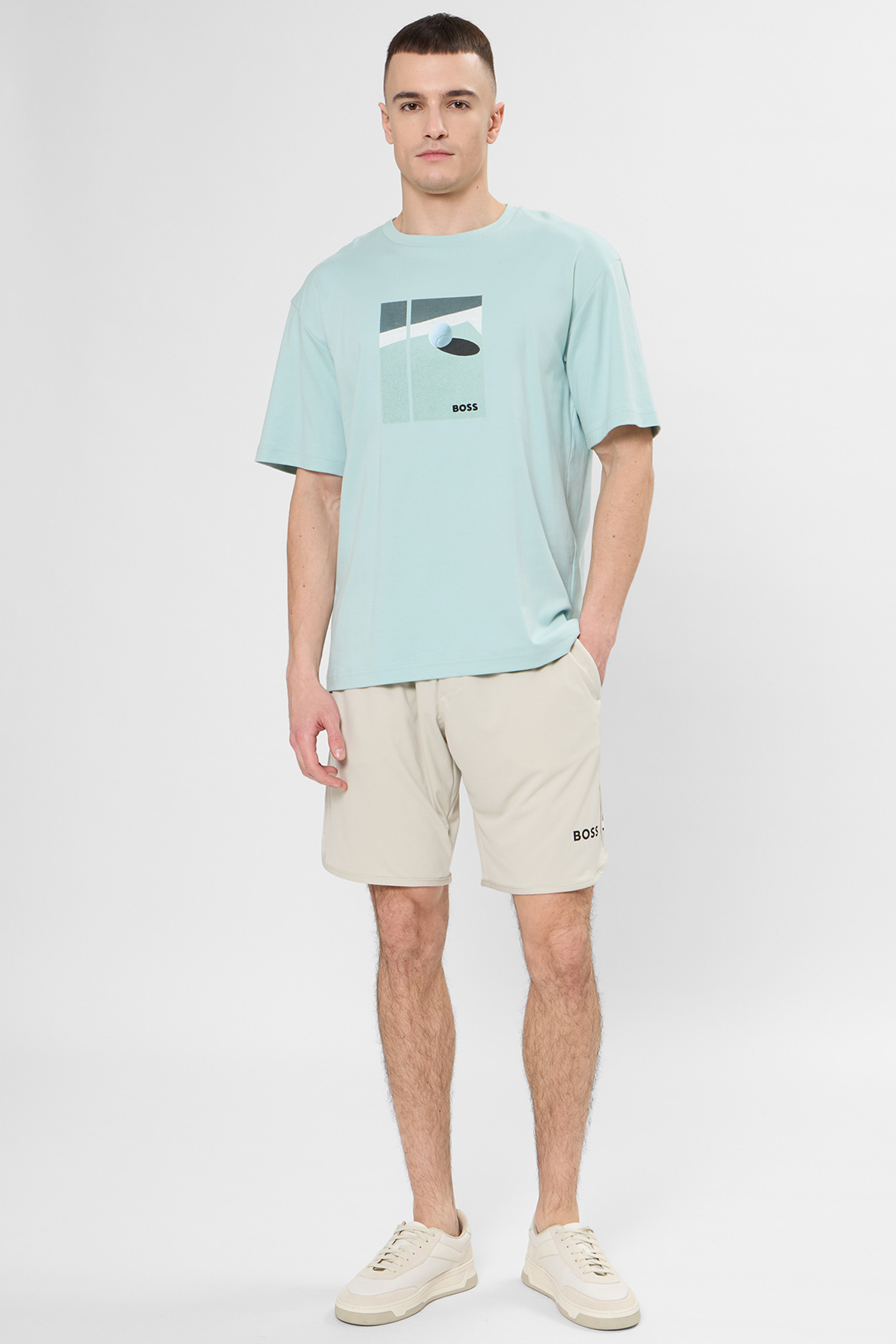 Чоловічі білі шорти BOSS 50551953;272