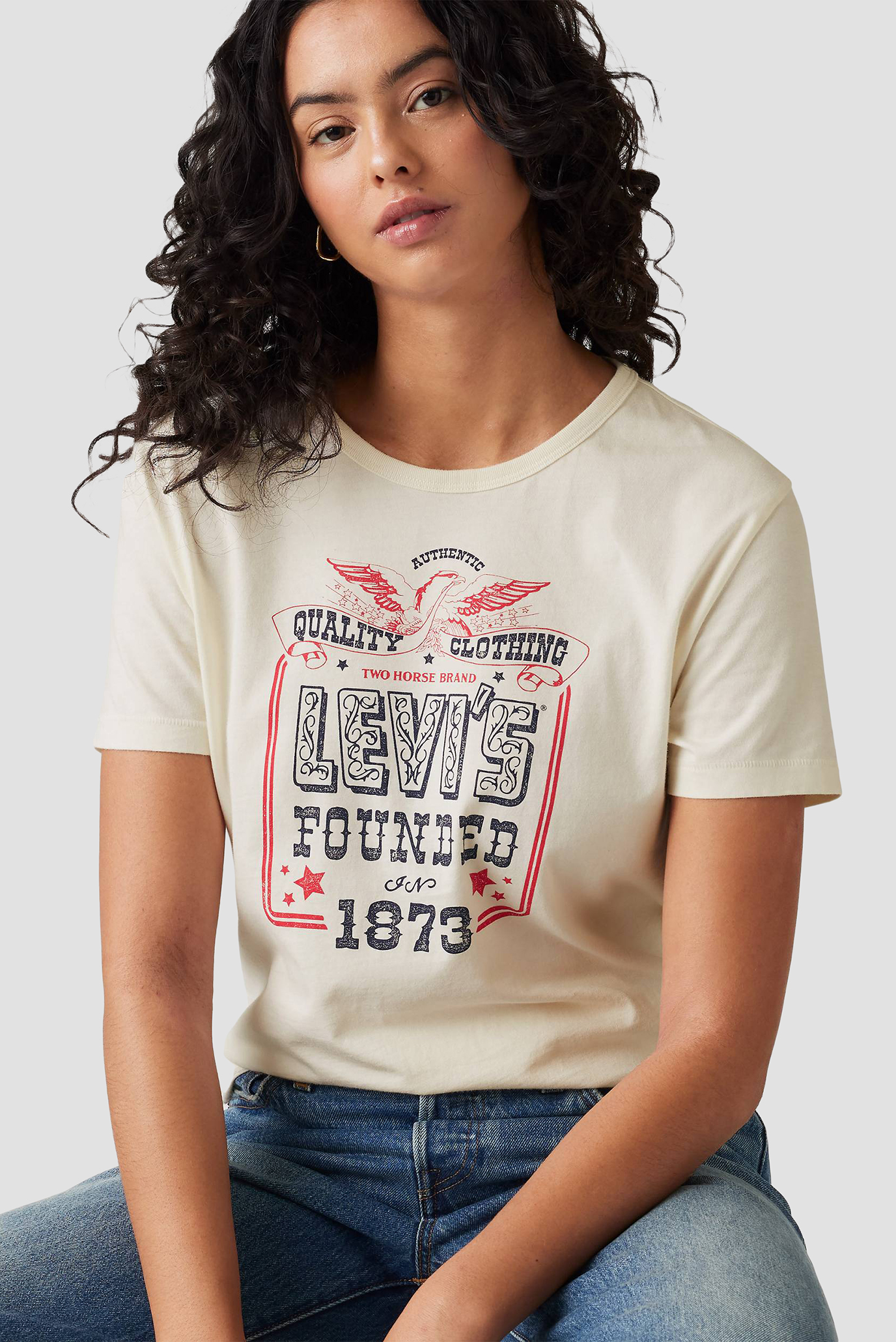 Женская белая футболка Levi’s® A8802;0041