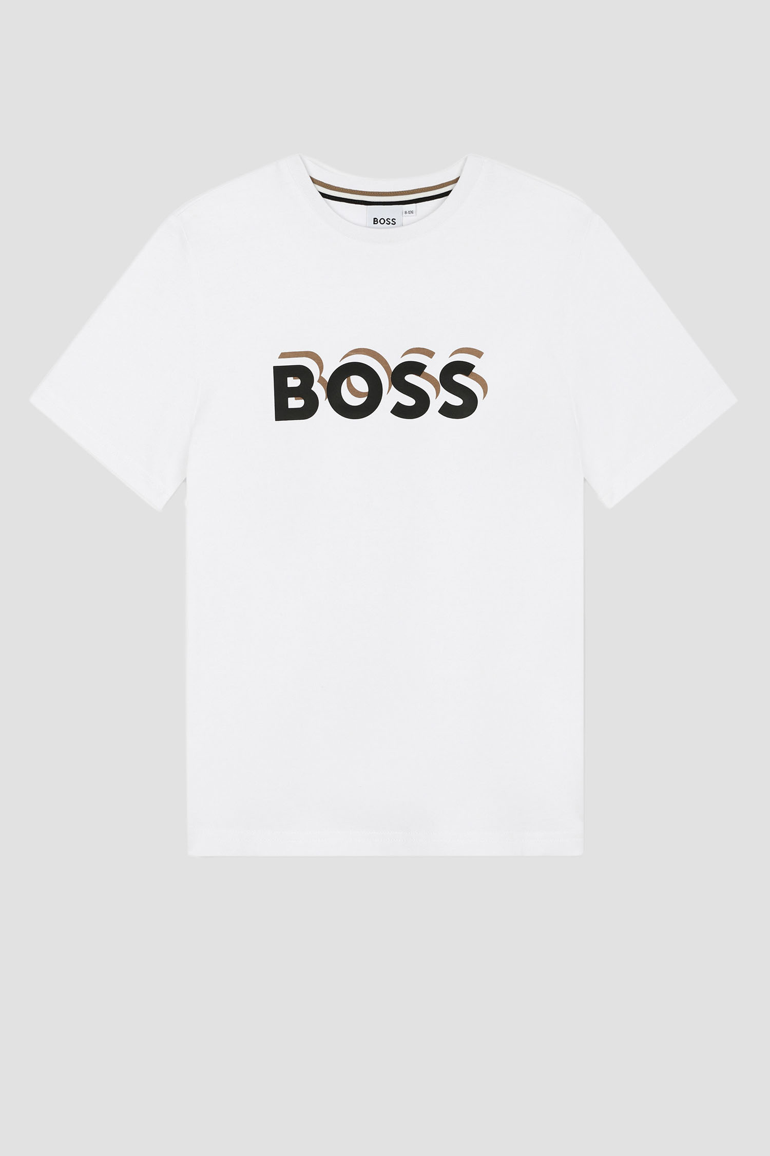 Дитяча біла футболка BOSS kids J50723;10P