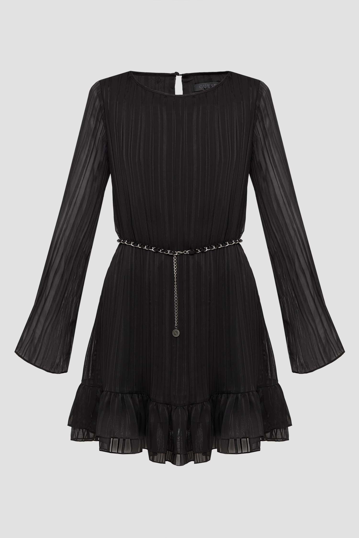 Жіноча чорна плісирована сукня Guess W6RK37.WJ712;JBLK