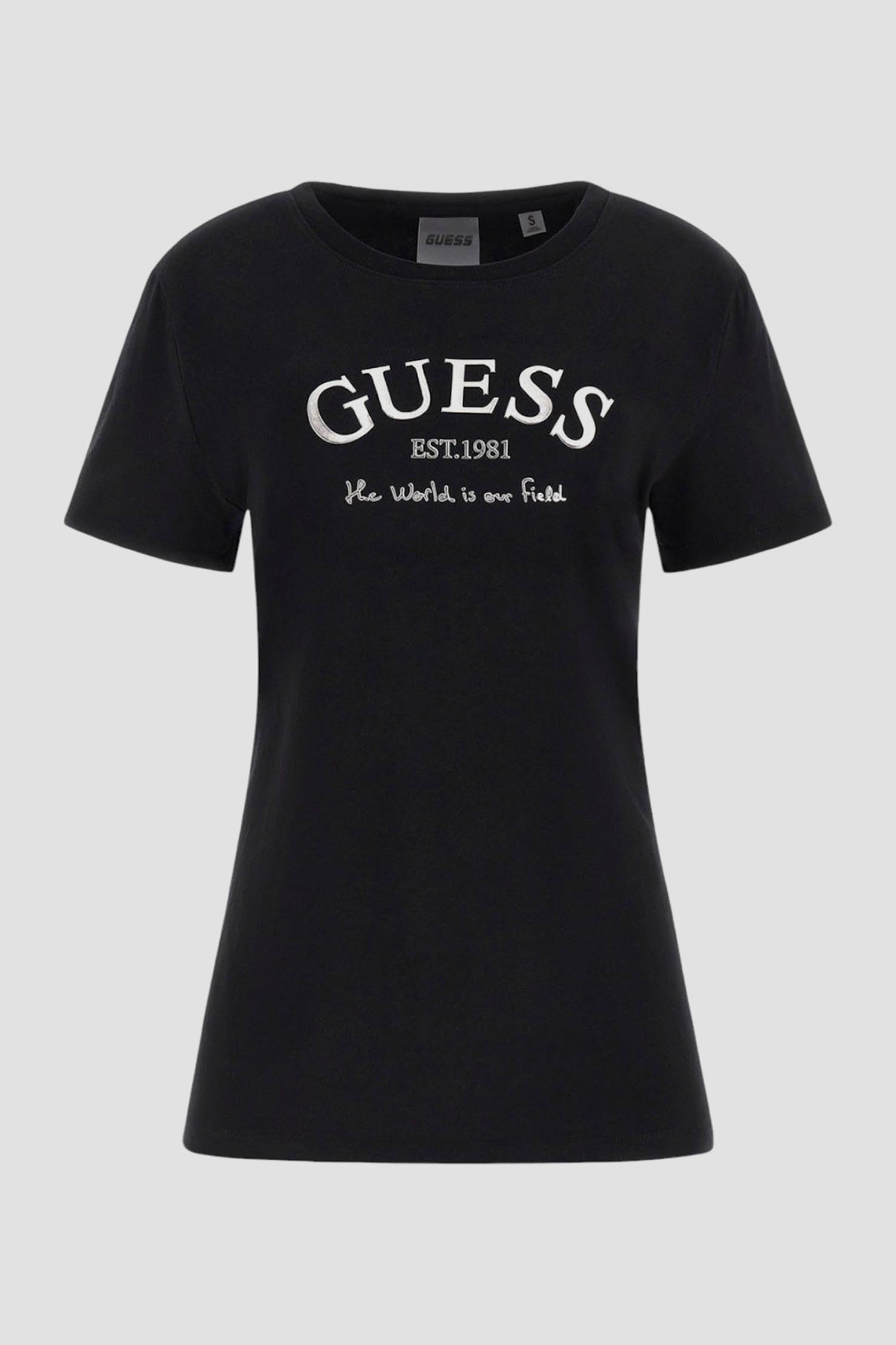 Женская черная футболка Guess V5RI16.J1314;JBLK