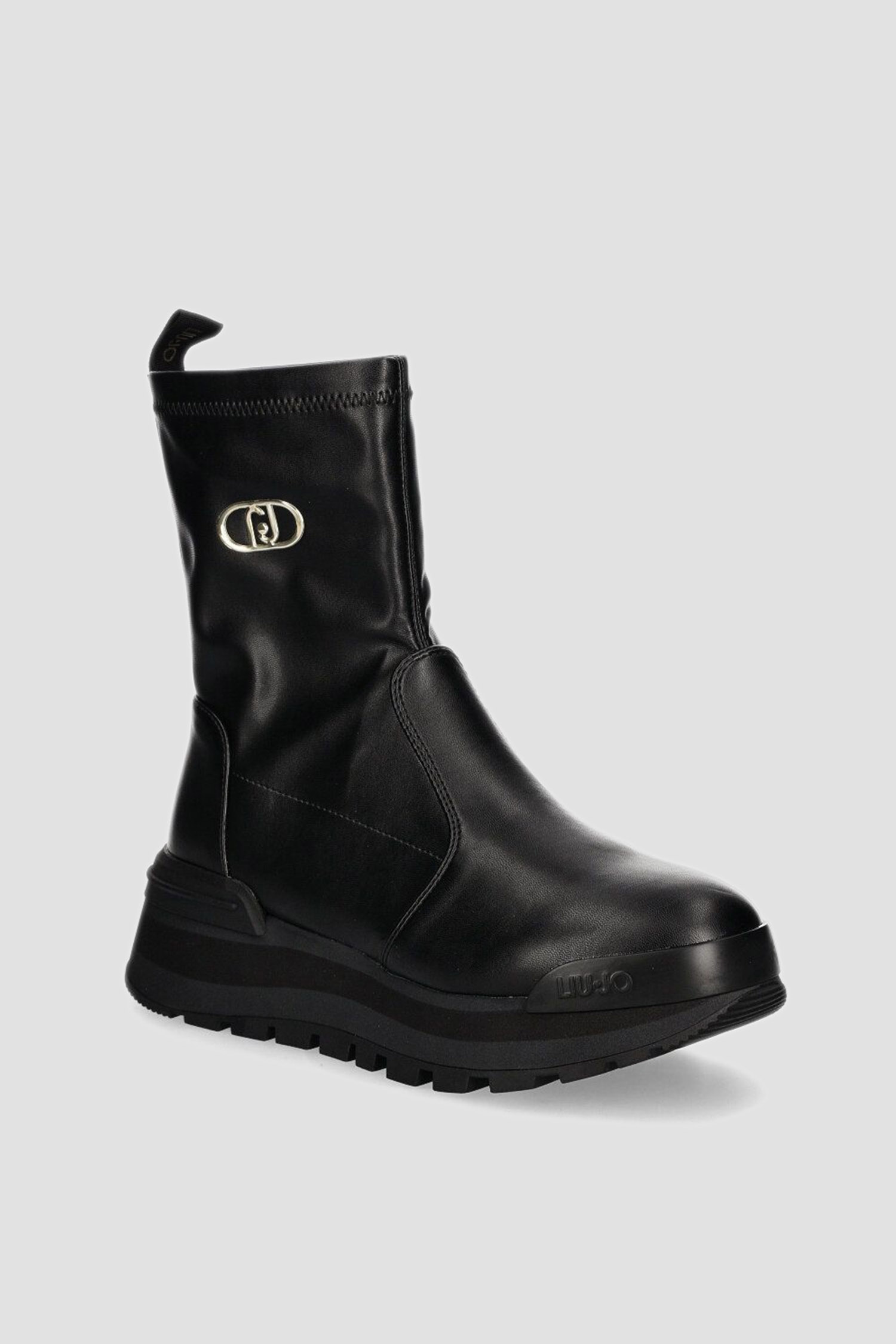 Жіночі чорні шкіряні напівчоботи Liu Jo BF4055.EX046;22222