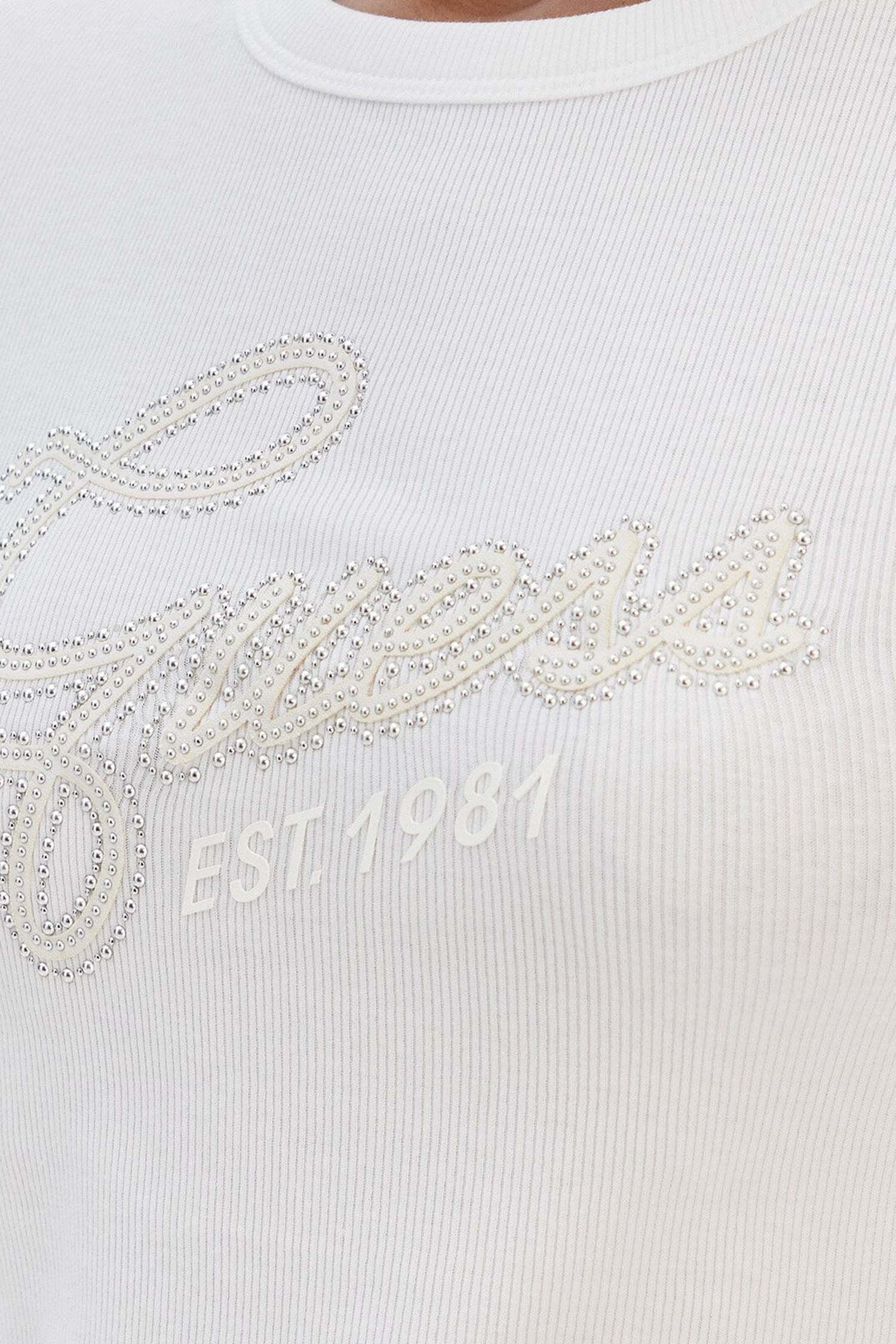 Жіноча біла футболка Guess W6RI22.KA0H1;G011