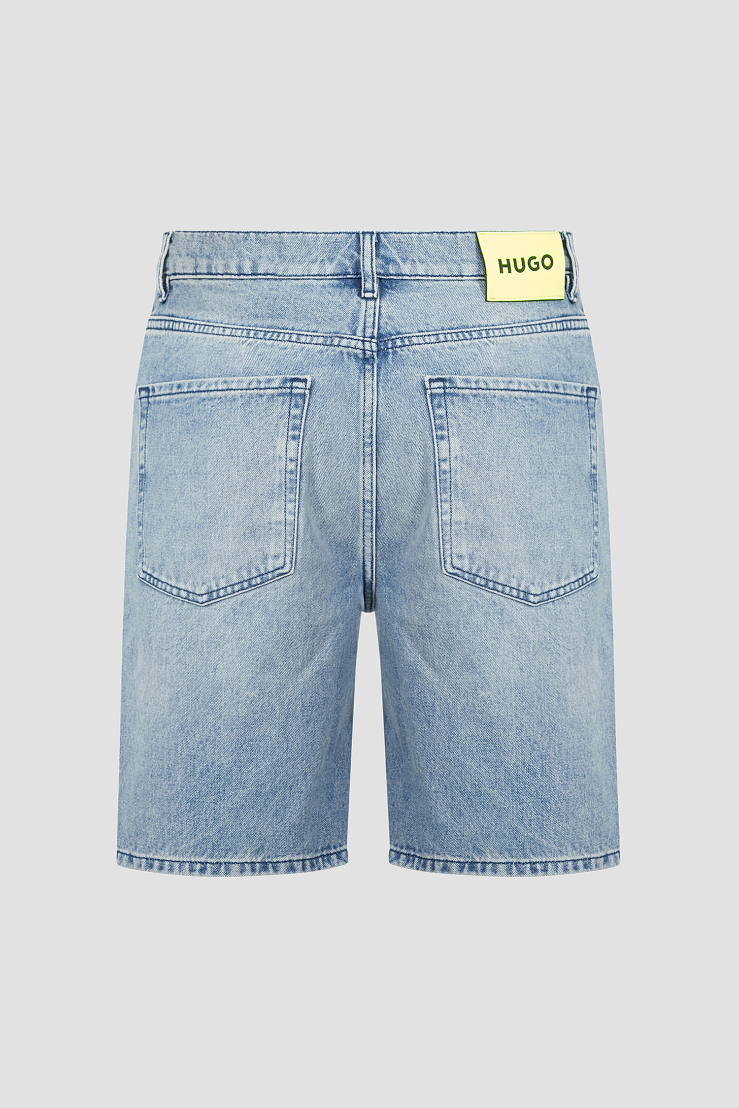 Мужские голубые джинсовые шорты HUGO 50511394;422
