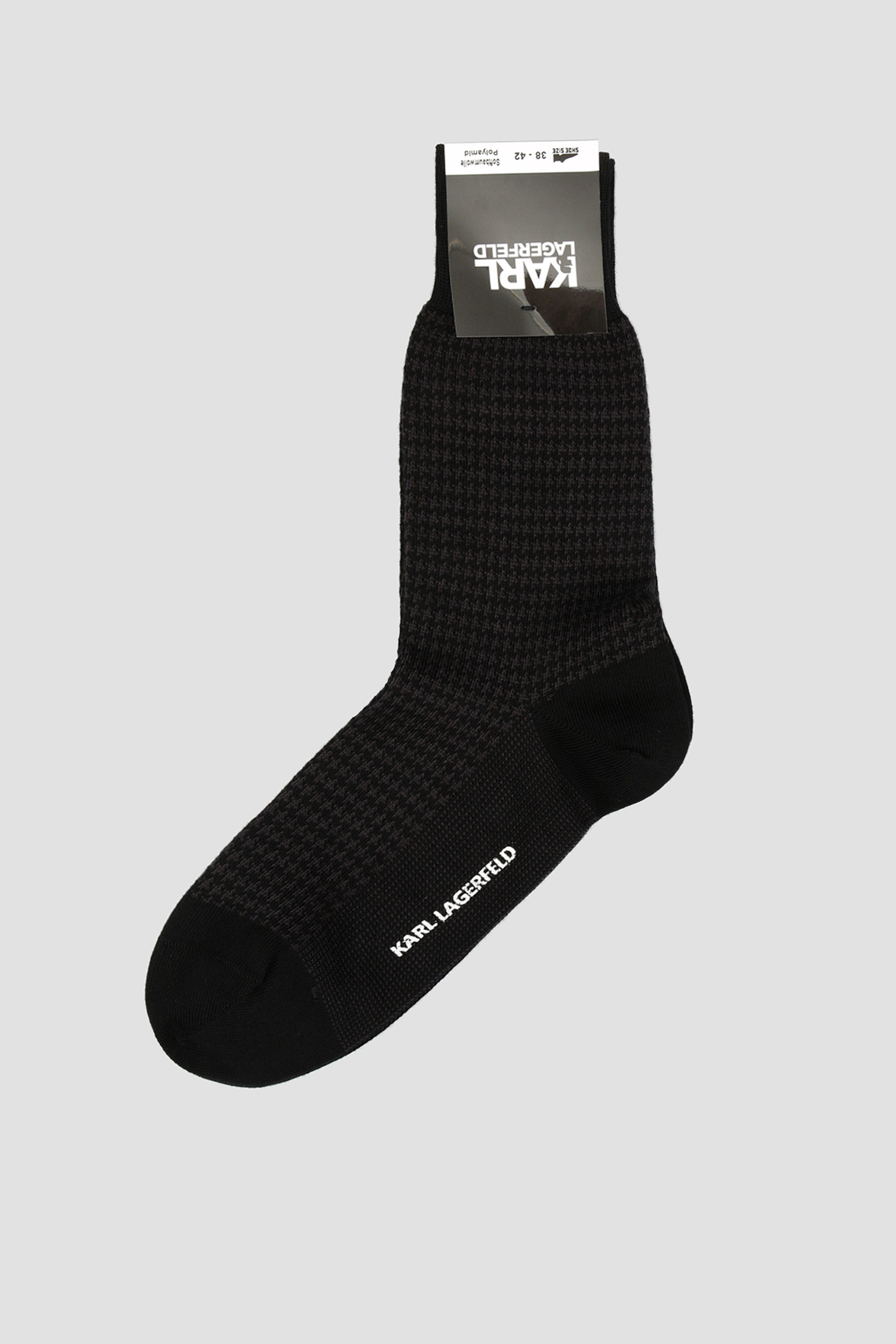 Мужские черные носки с узором Karl Lagerfeld 502101.805507;941
