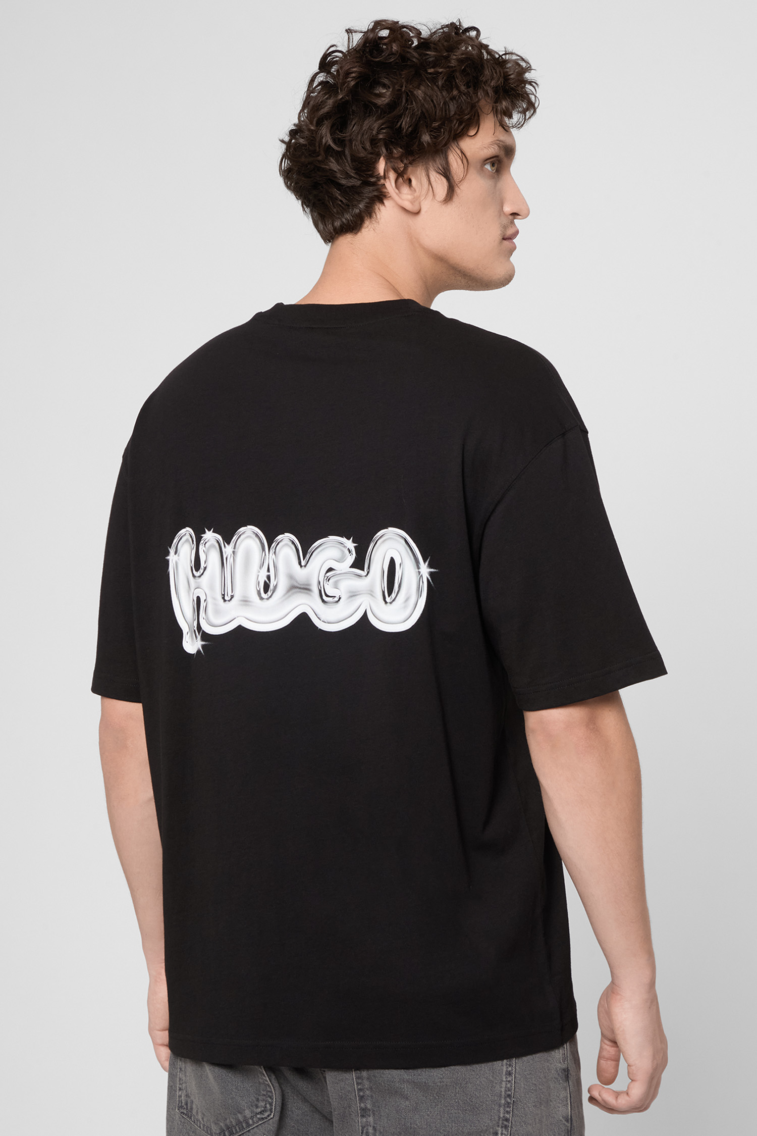 Чоловіча чорна футболка HUGO BLUE 50549769;001
