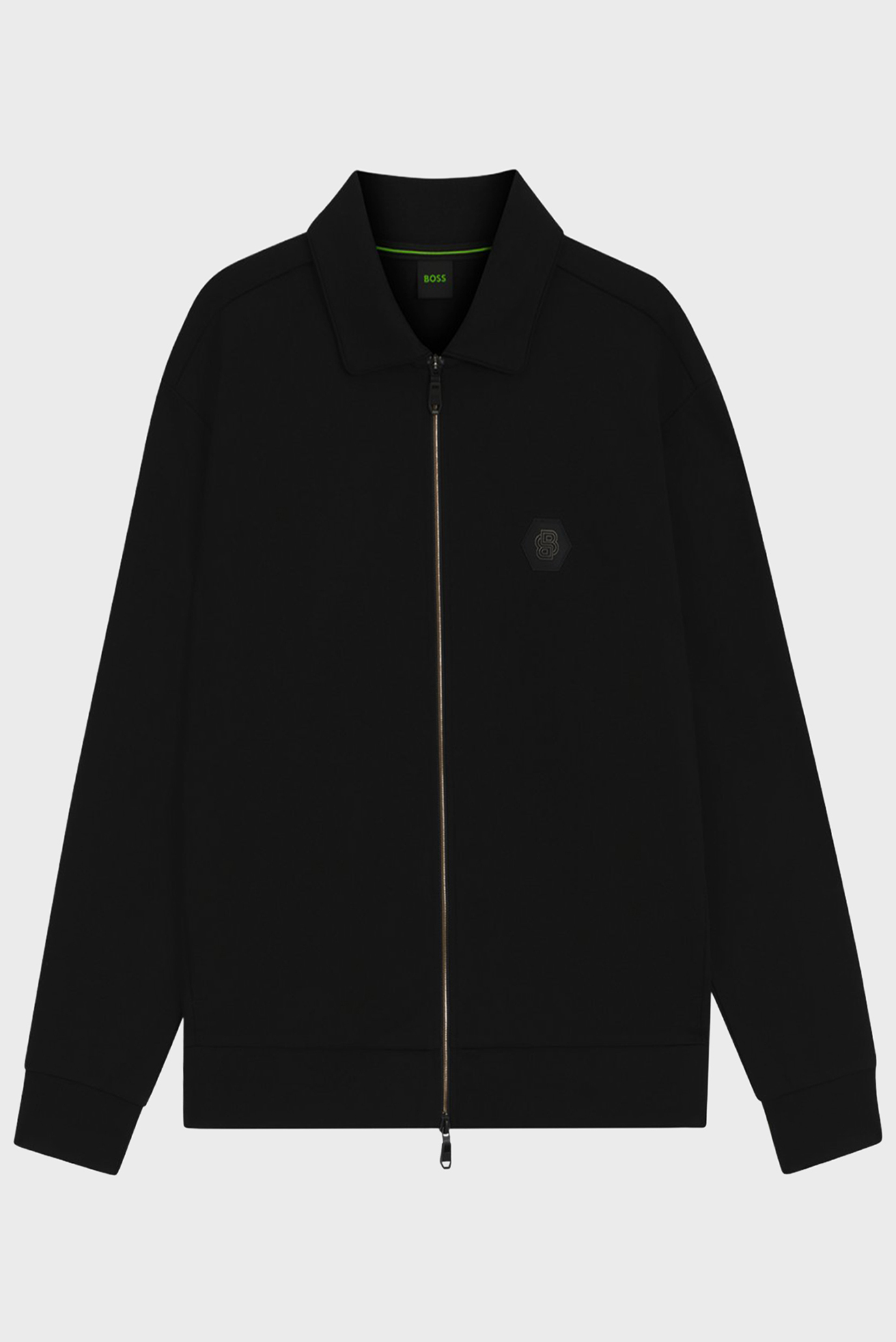 Чоловіча чорна кофта на блискавці BOSS 50543881;001