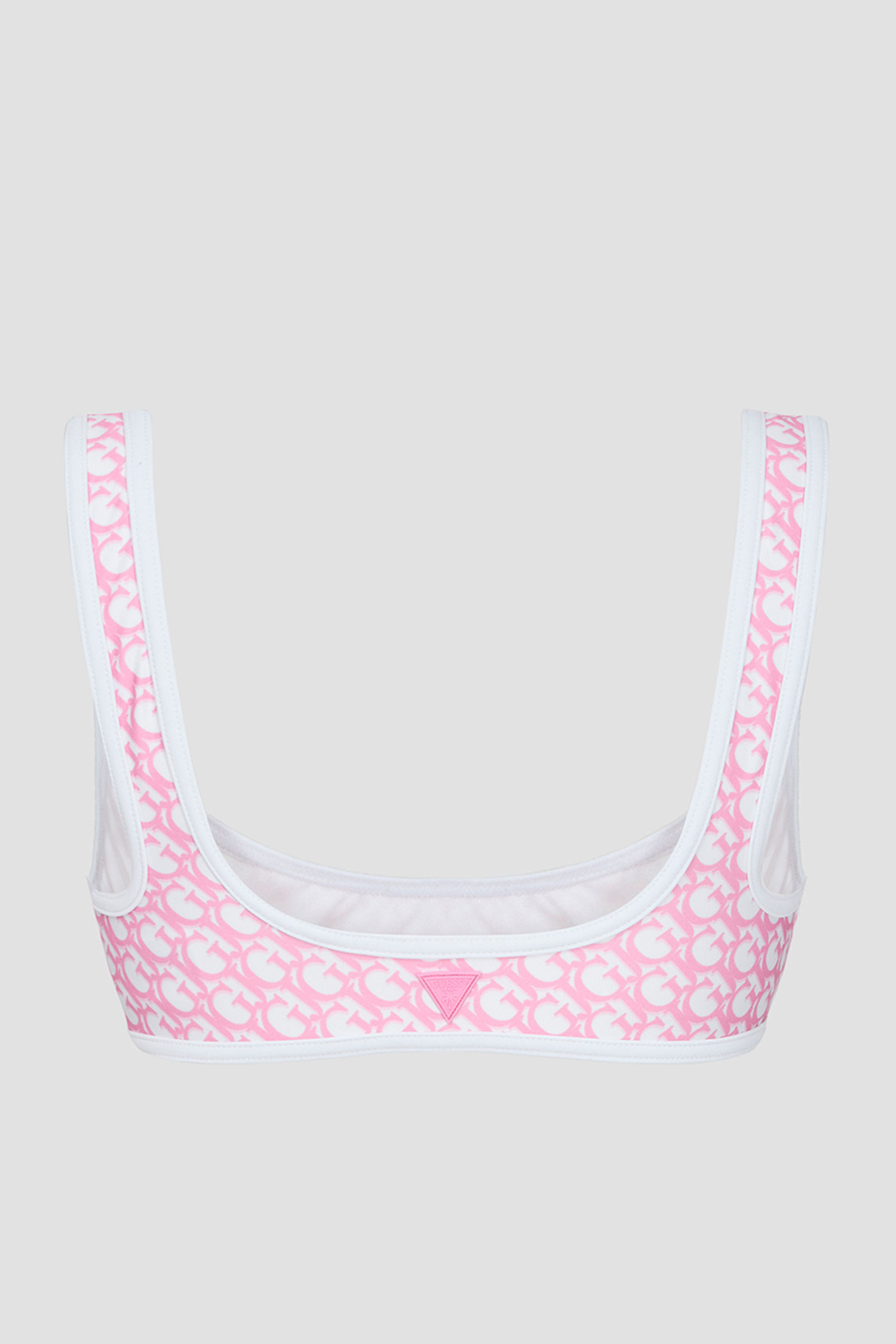 Жіночий рожевий ліф від купальника з візерунком Guess E4GJ33.MC04R;P6AR