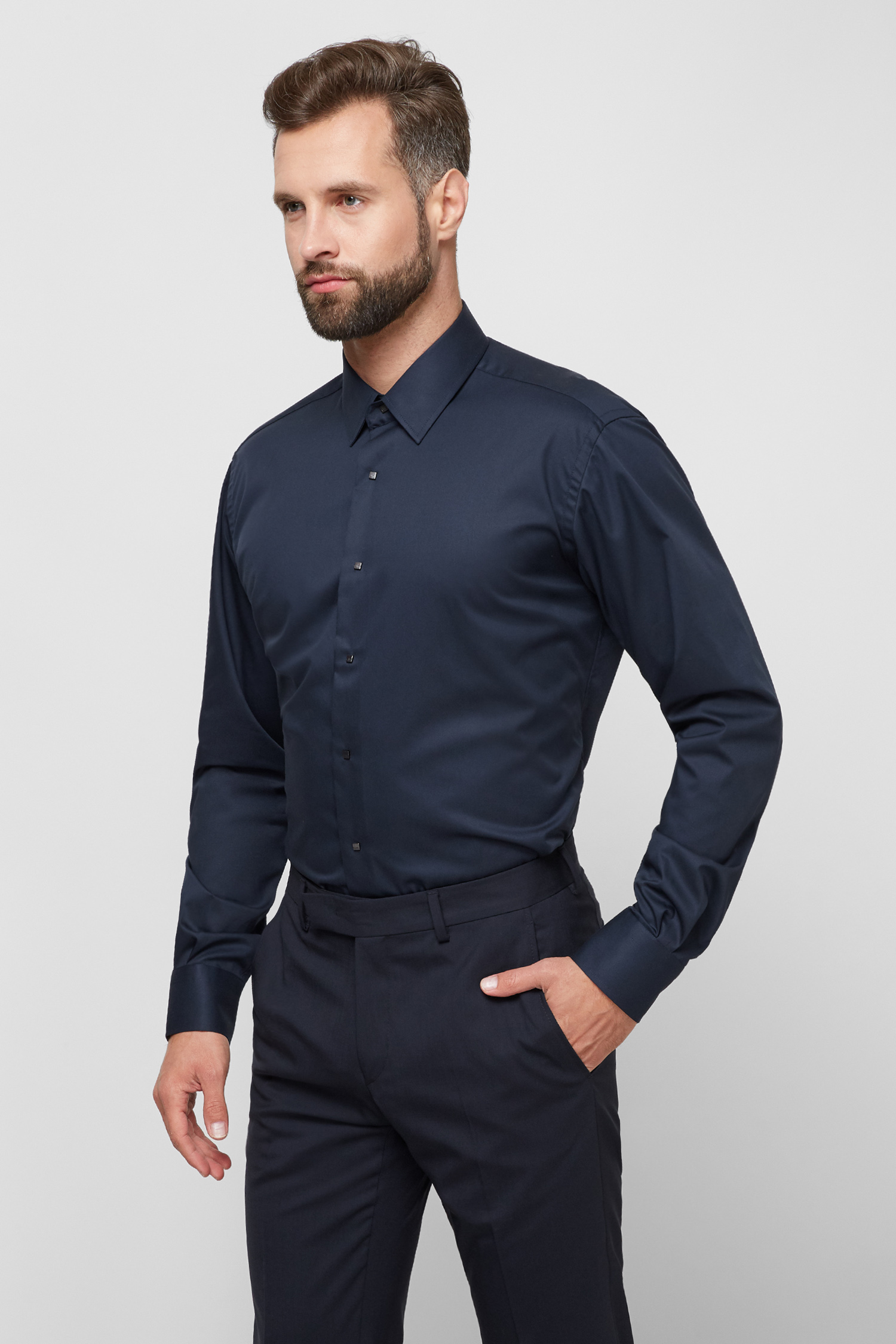 Мужская синяя рубашка Karl Lagerfeld 500699.605000;690