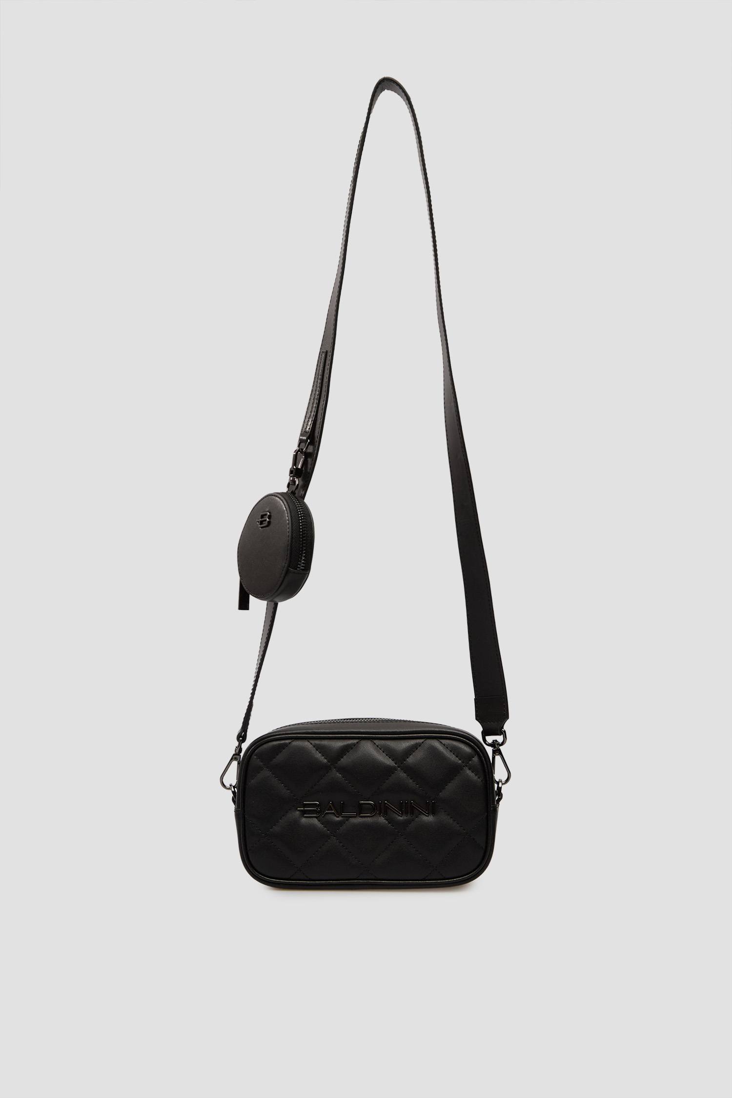 Жіноча чорна шкіряна сумка BALDININI B6B450XXTRAP;0002