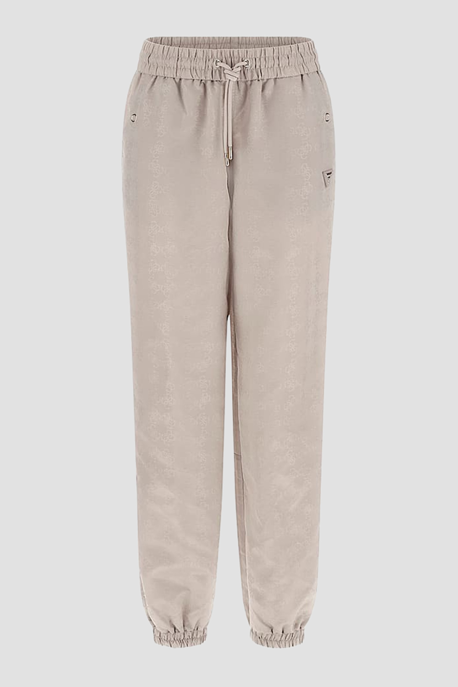 Женские бежевые спортивные брюки с узором Guess V5YB14.WHFU0;FJ8F