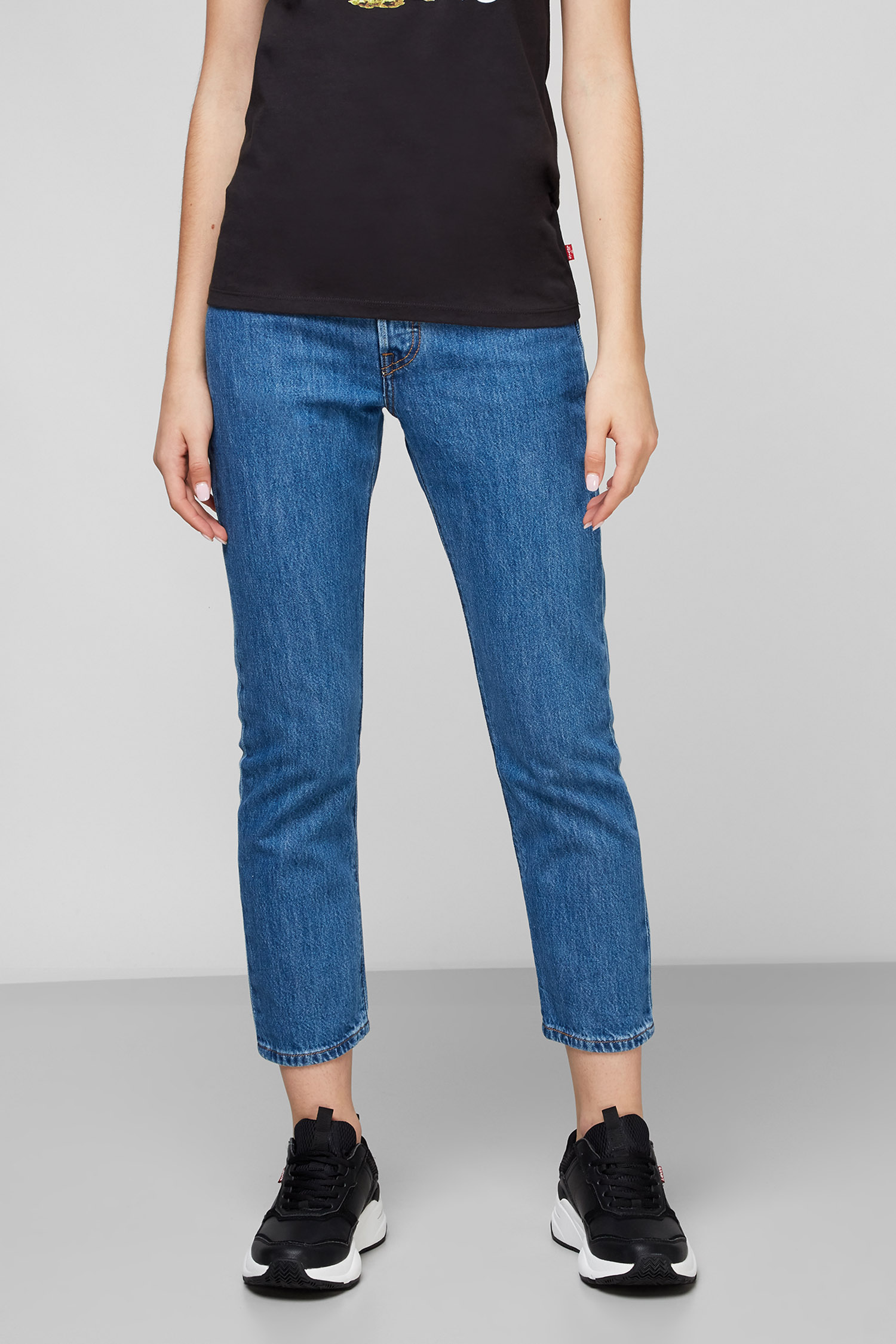 Синие джинсы 501® Original Cropped для девушек Levi’s® 36200;0142