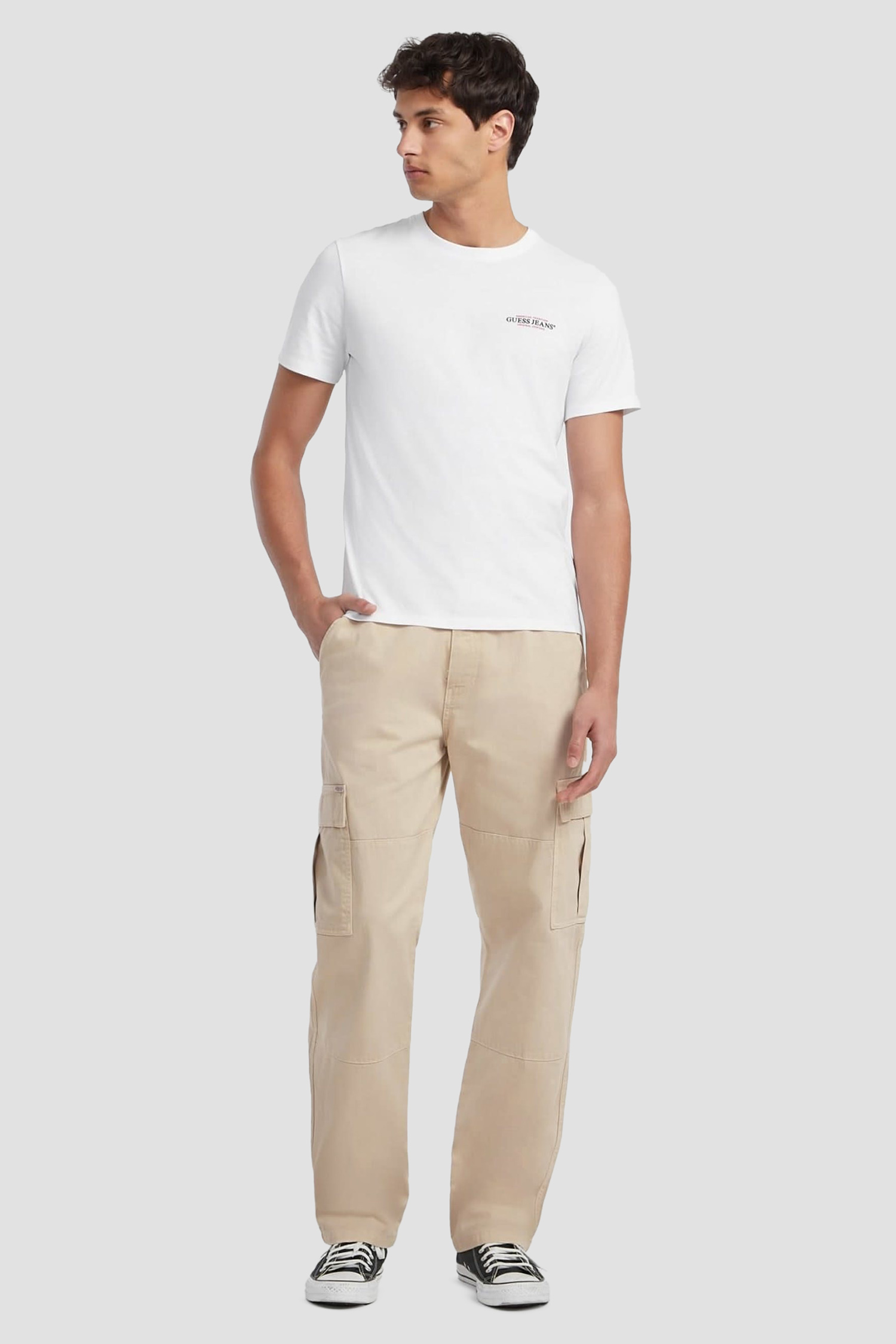 Мужская белая футболка Guess Jeans M4YI55.K8HM0;G011