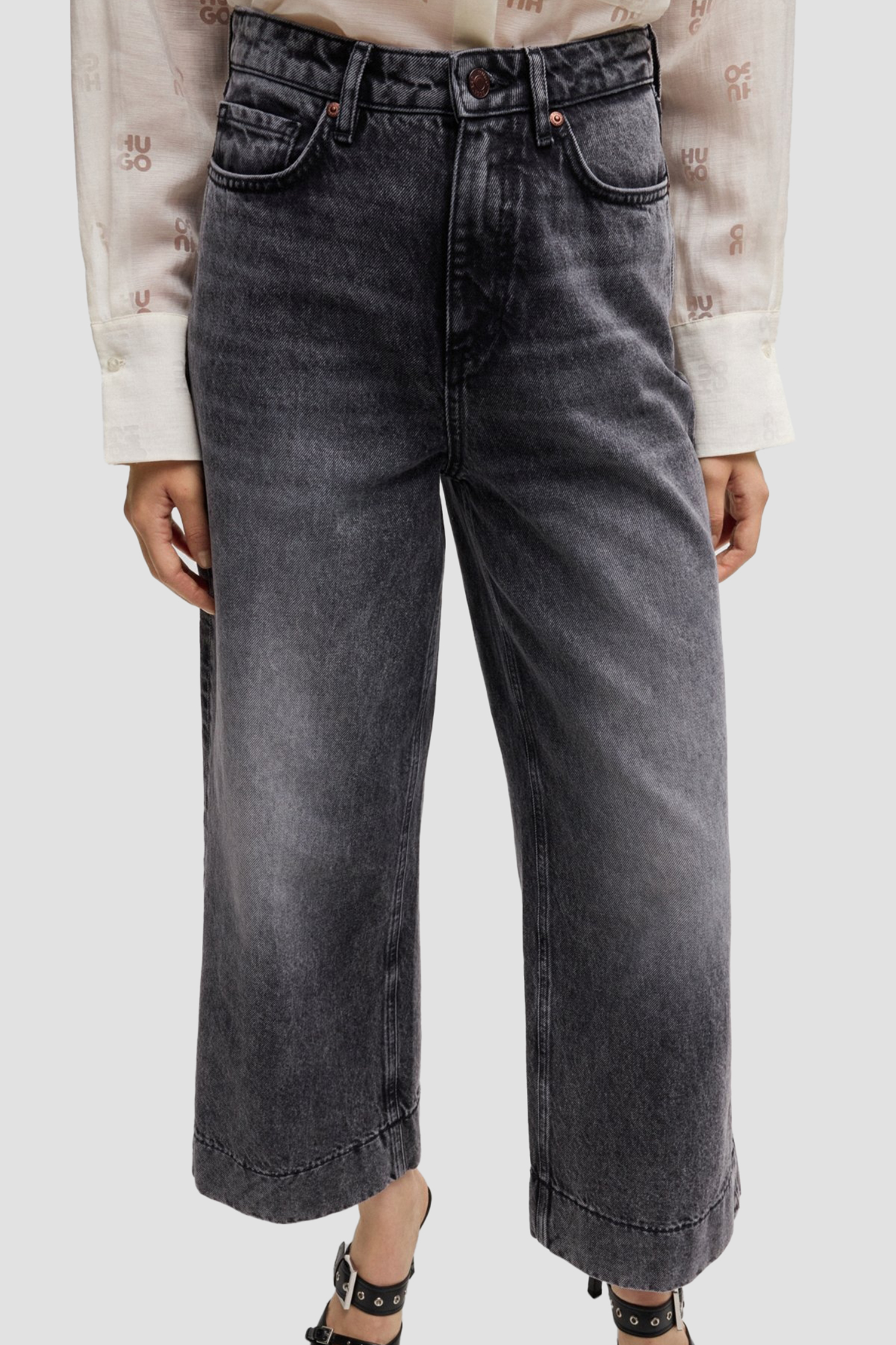 Женские черные джинсы HUGO 50530309;004