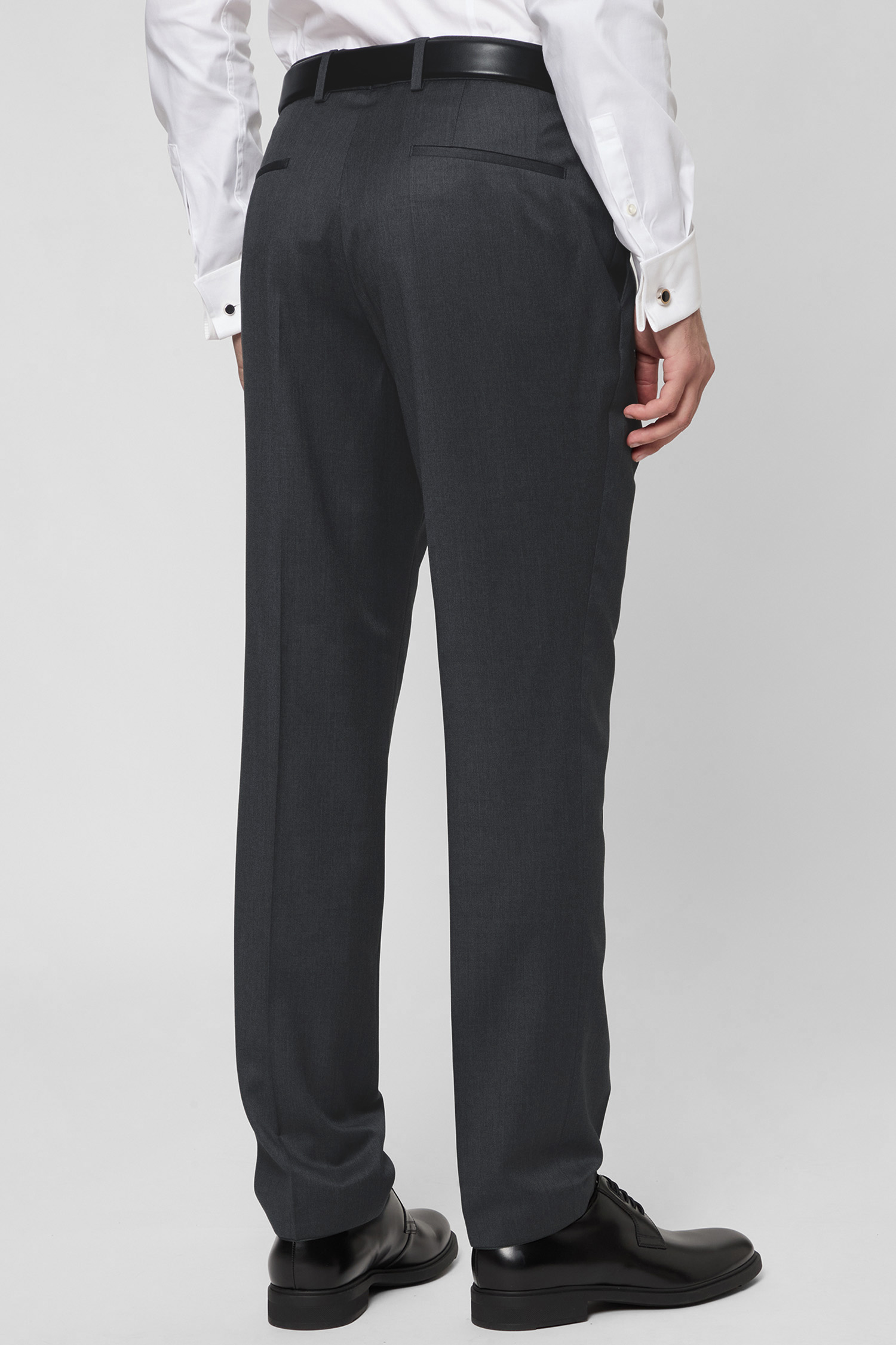 Чоловічі сірі вовняні брюки BOSS 50469174;021