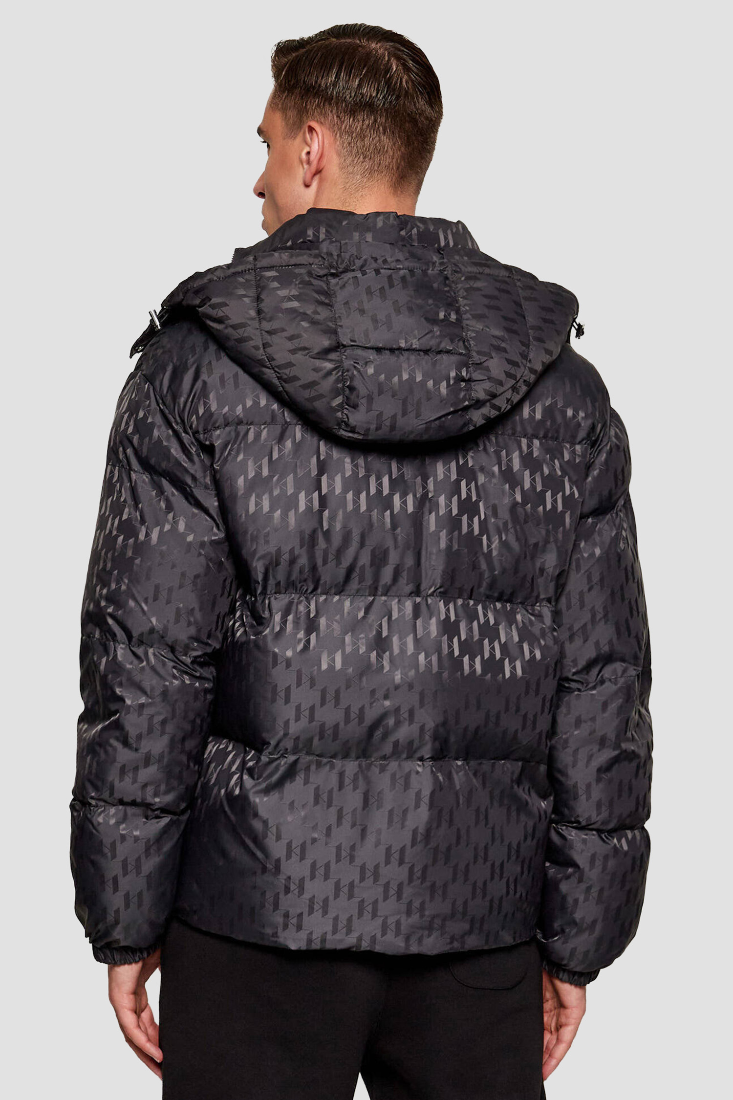 Мужская черная куртка с узором Karl Lagerfeld 554504.505016;990