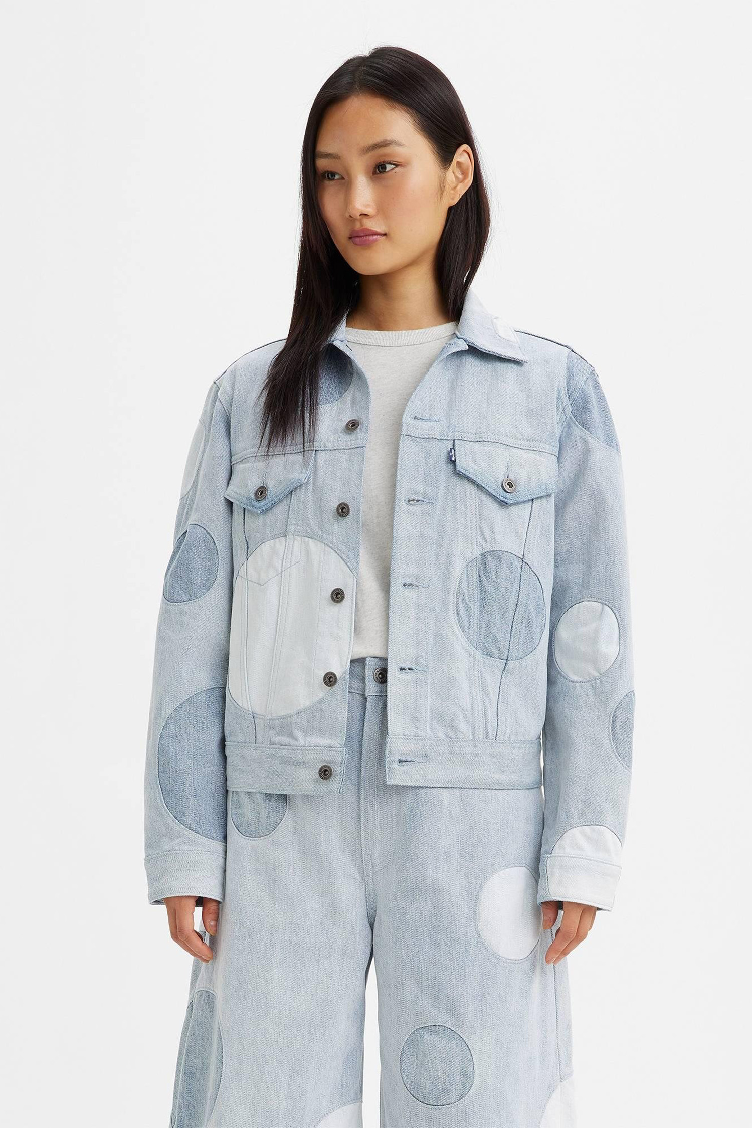 Женская голубая джинсовая куртка с узором Levi’s® A0324;0008