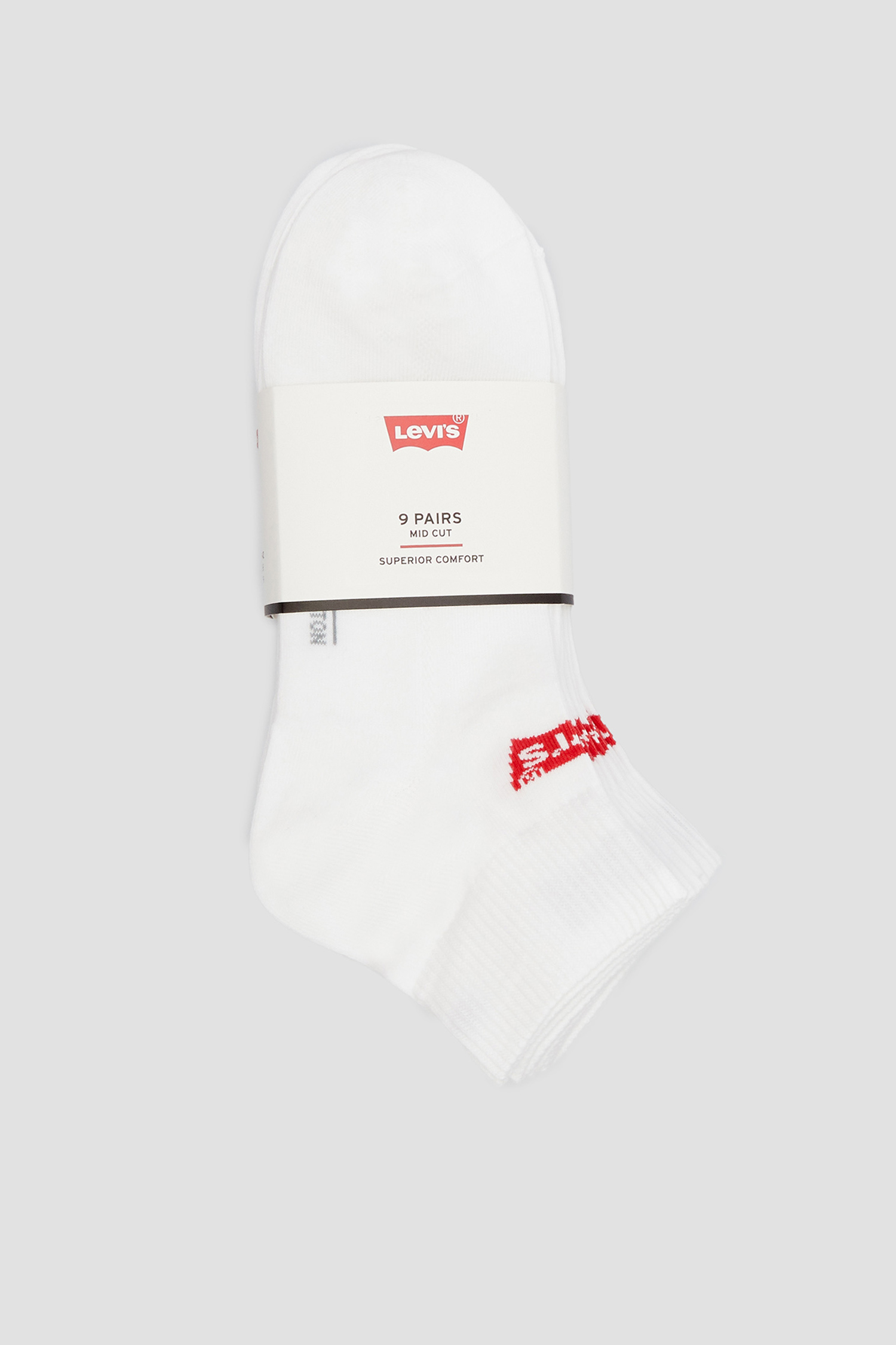 Мужские белые носки (9 пар) Levi’s® 701219000;001